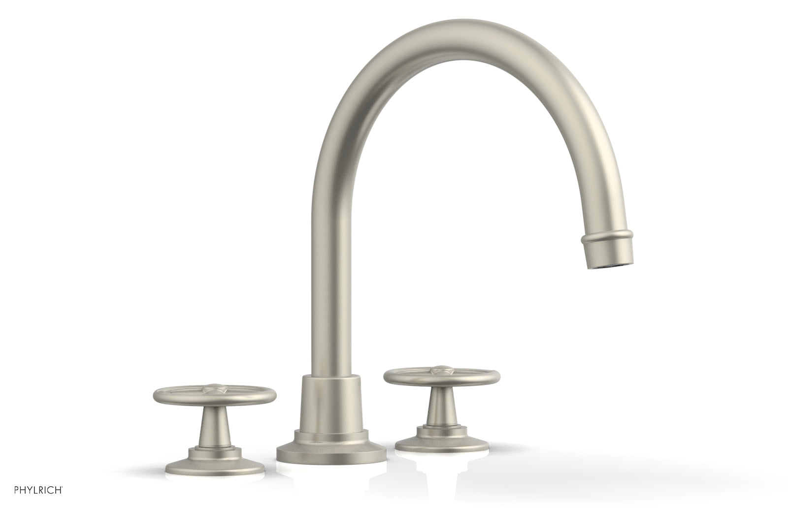 Phylrich WORKS Deck Tub Set - High Spout Cross Handles