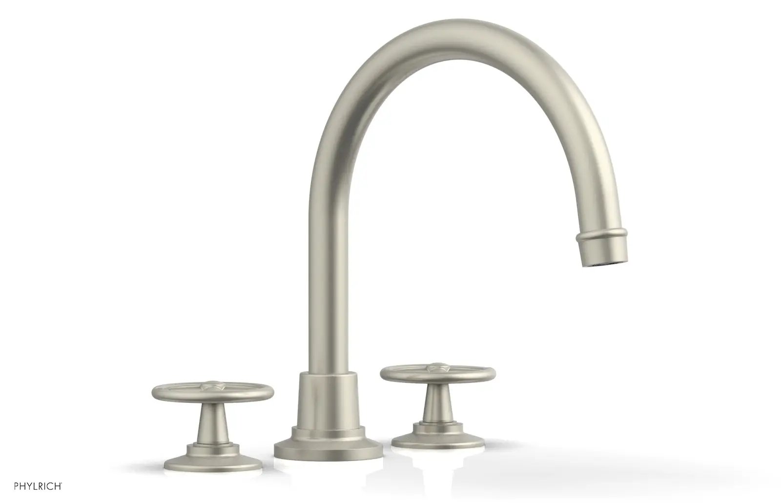 Phylrich WORKS Deck Tub Set - High Spout Cross Handles by Phylrich