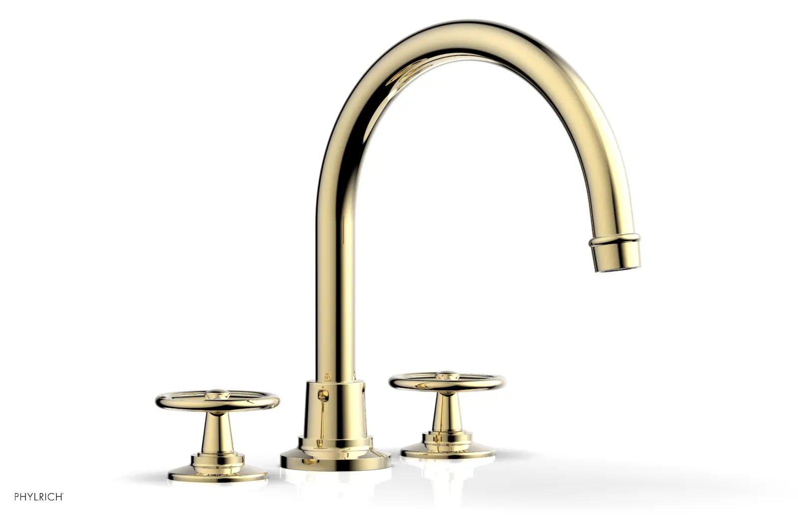 Phylrich WORKS Deck Tub Set - High Spout Cross Handles by Phylrich