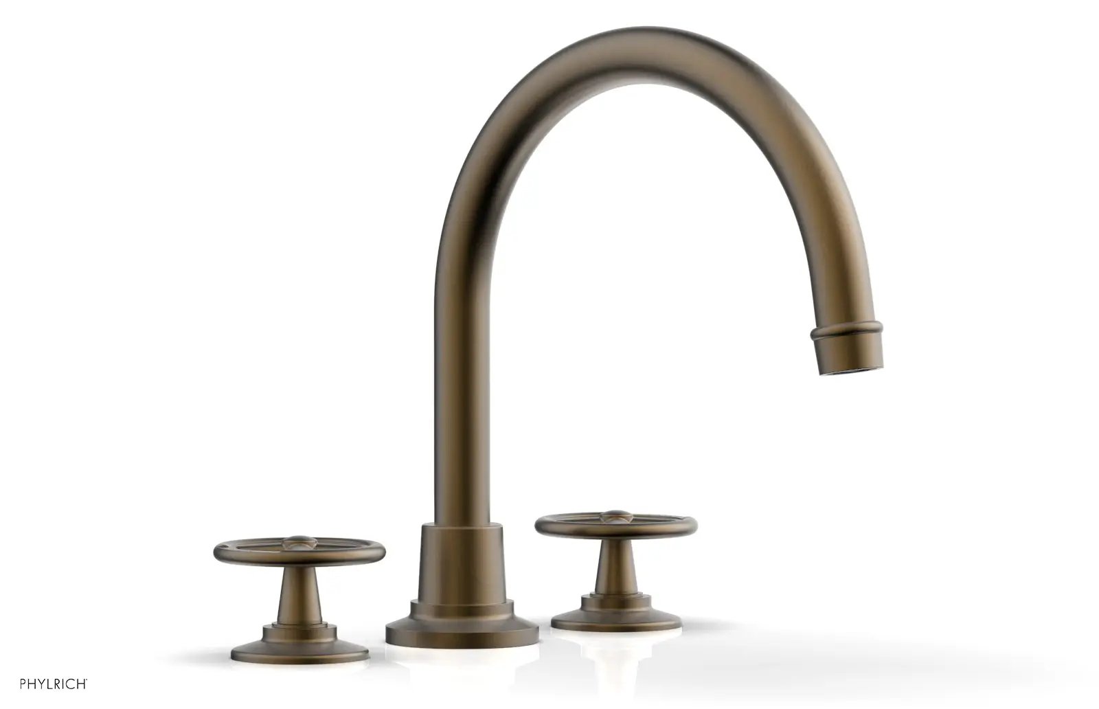 Phylrich WORKS Deck Tub Set - High Spout Cross Handles by Phylrich
