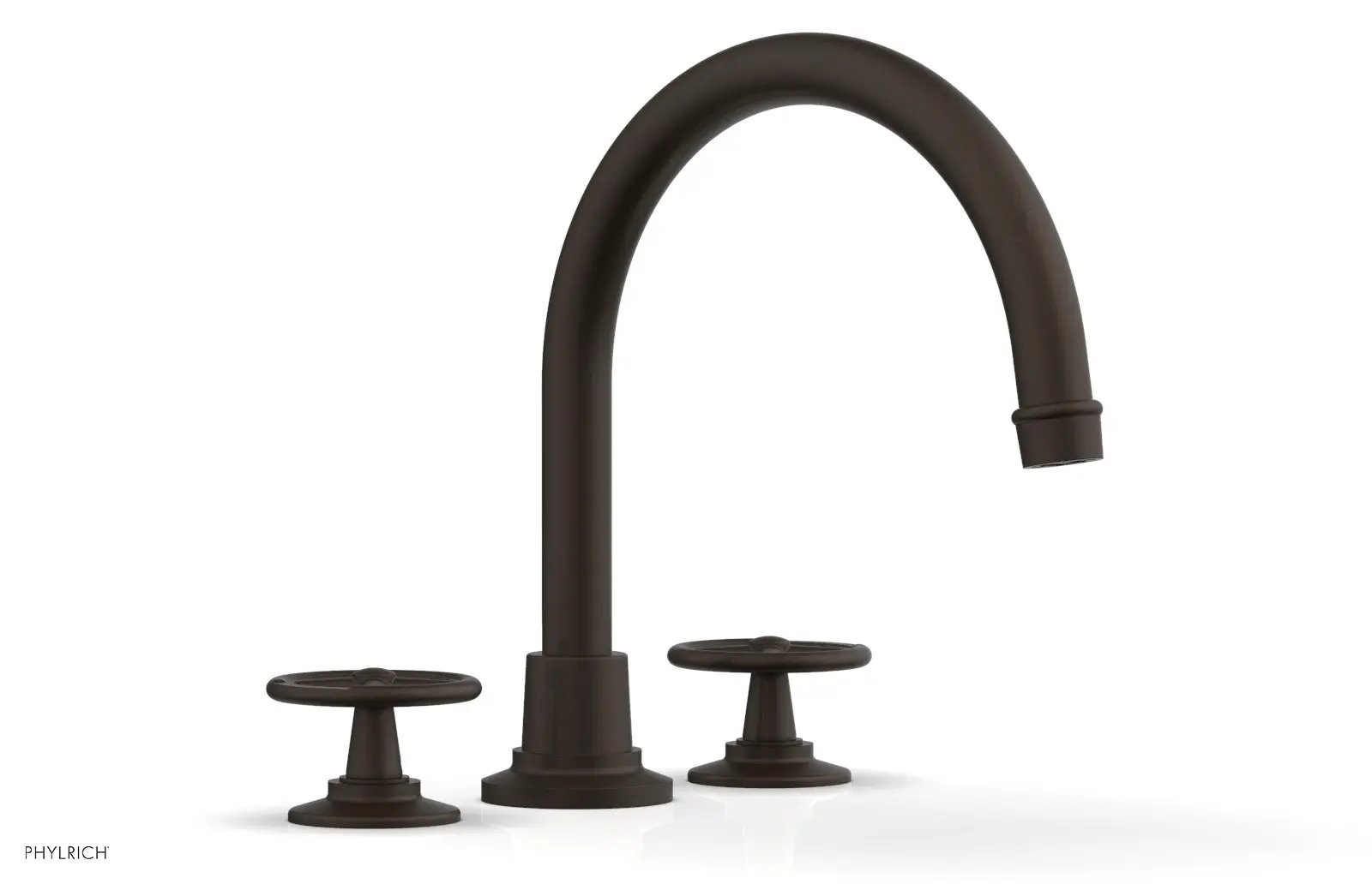 Phylrich WORKS Deck Tub Set - High Spout Cross Handles by Phylrich