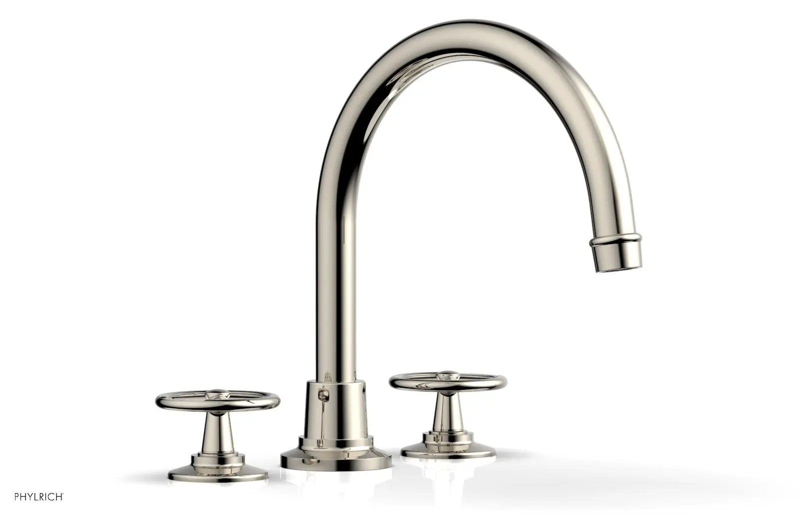 Phylrich WORKS Deck Tub Set - High Spout Cross Handles by Phylrich