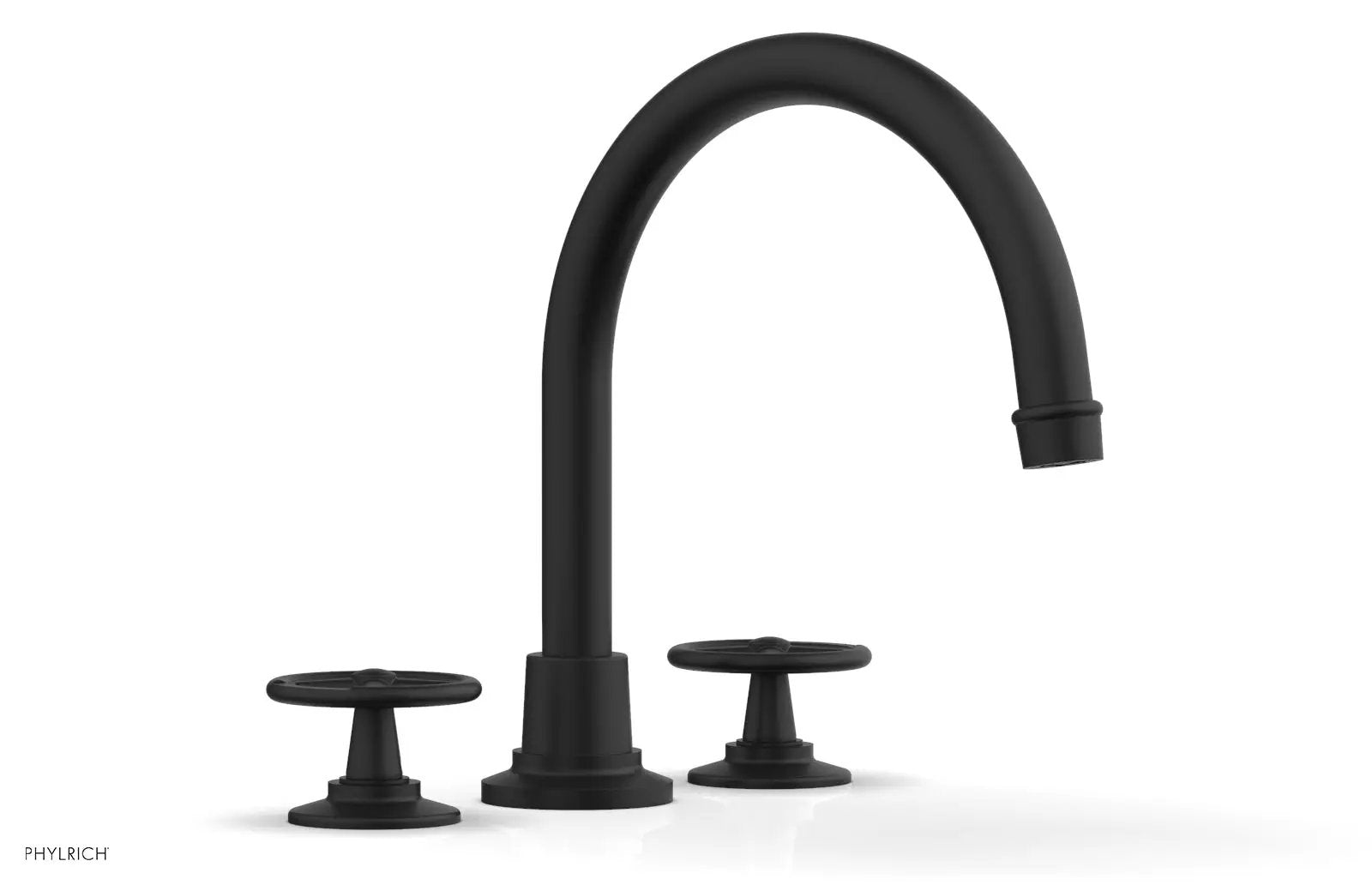Phylrich WORKS Deck Tub Set - High Spout Cross Handles by Phylrich