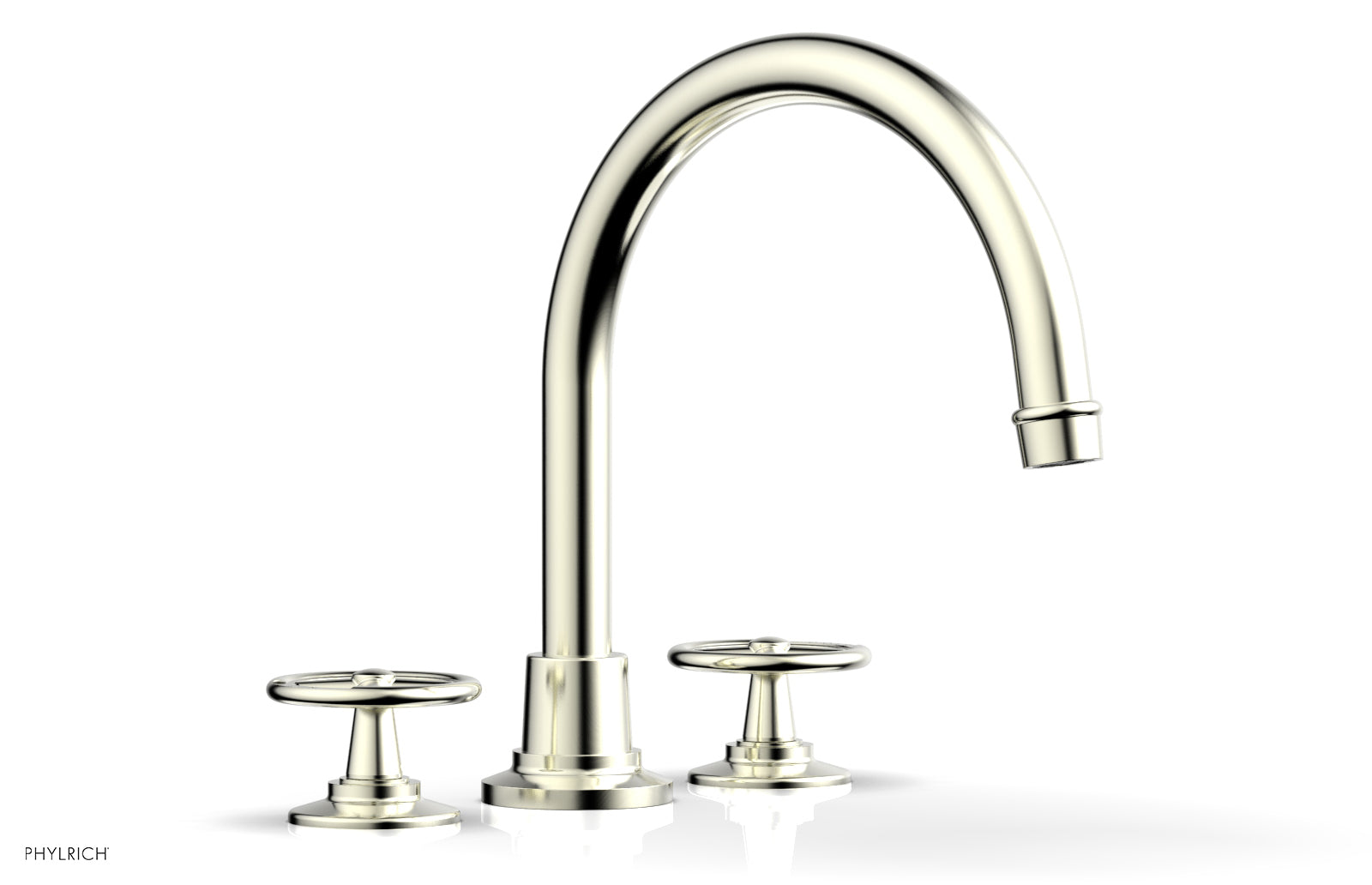 Phylrich WORKS Deck Tub Set - High Spout Cross Handles