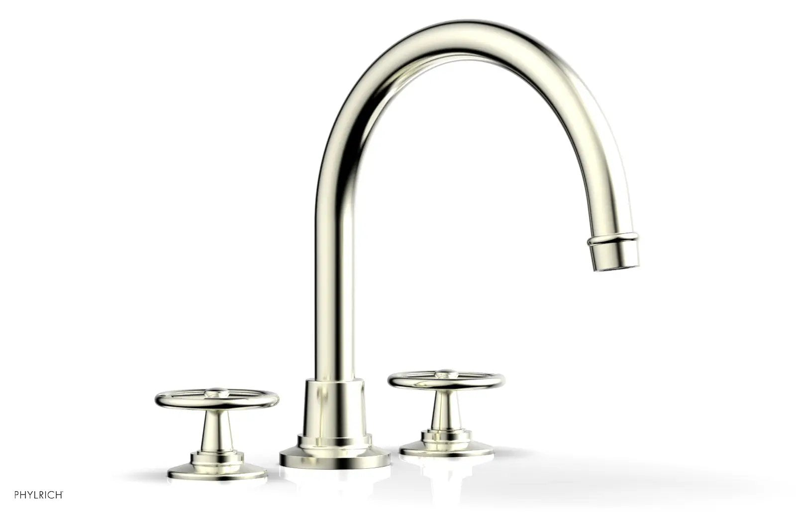 Phylrich WORKS Deck Tub Set - High Spout Cross Handles by Phylrich