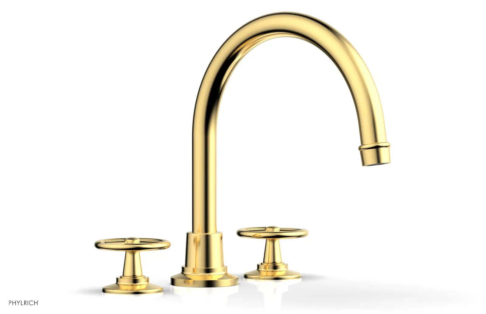Phylrich WORKS Deck Tub Set - High Spout Cross Handles by Phylrich