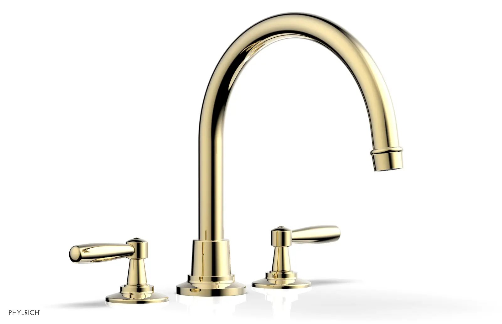 Phylrich WORKS Deck Tub Set - High Spout Lever Handles by Phylrich