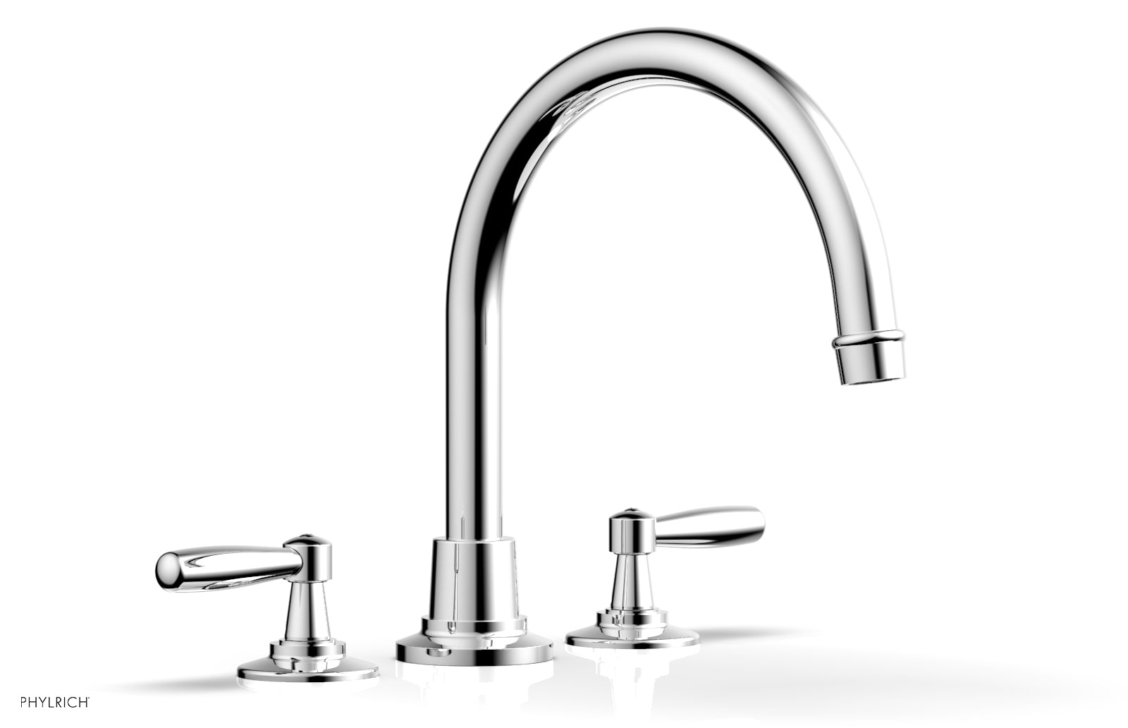 polished chrome deck tub set