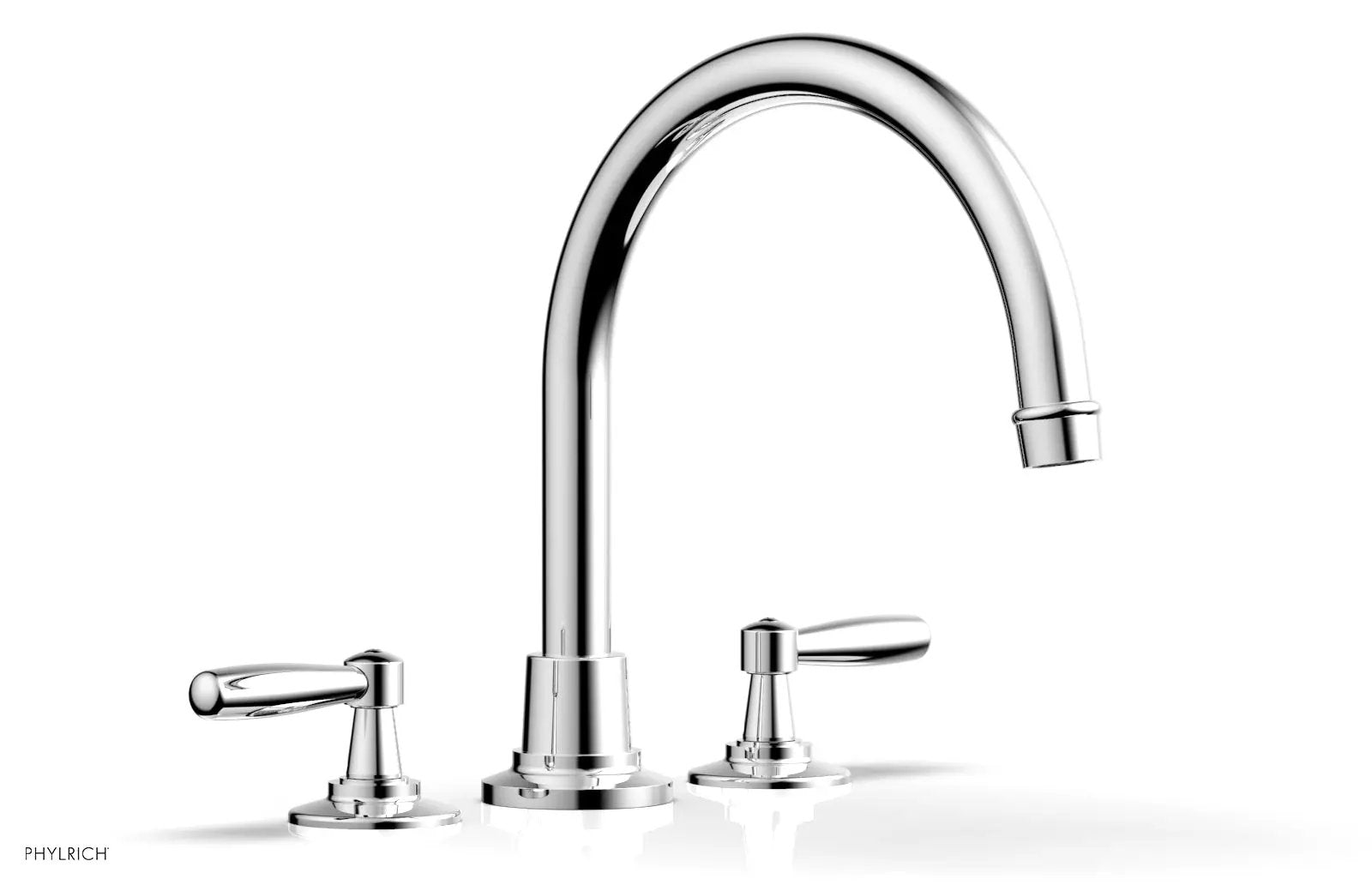 polished chrome deck tub set