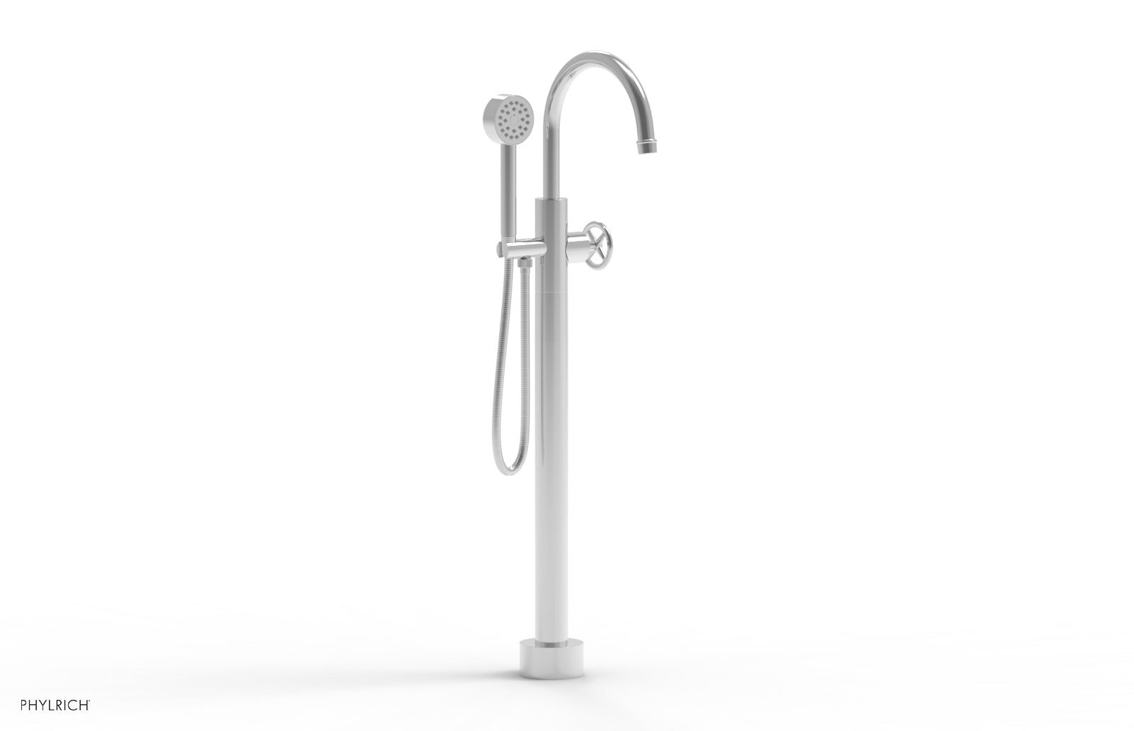 polished chrome tub filler
