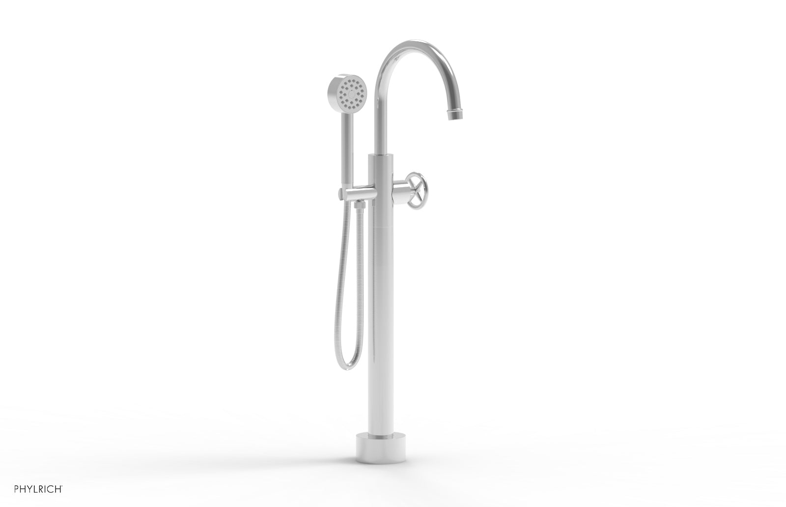 polished chrome tub filler