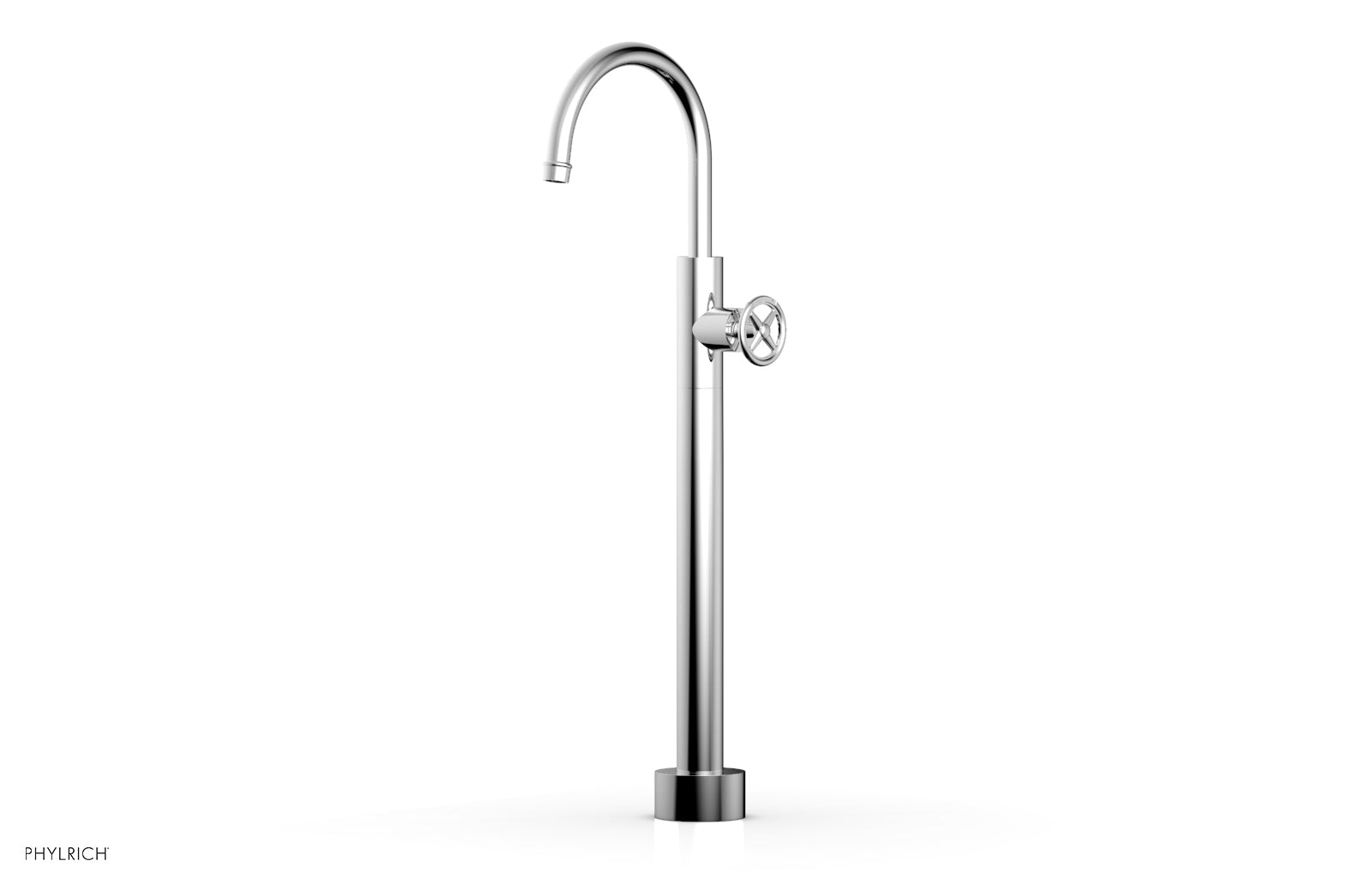polished chrome tub filler