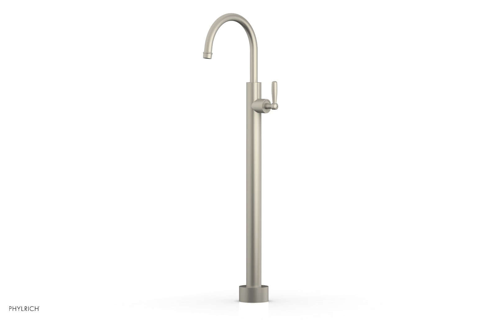 Phylrich WORKS Tall Floor Mount Tub Filler - Lever Handle