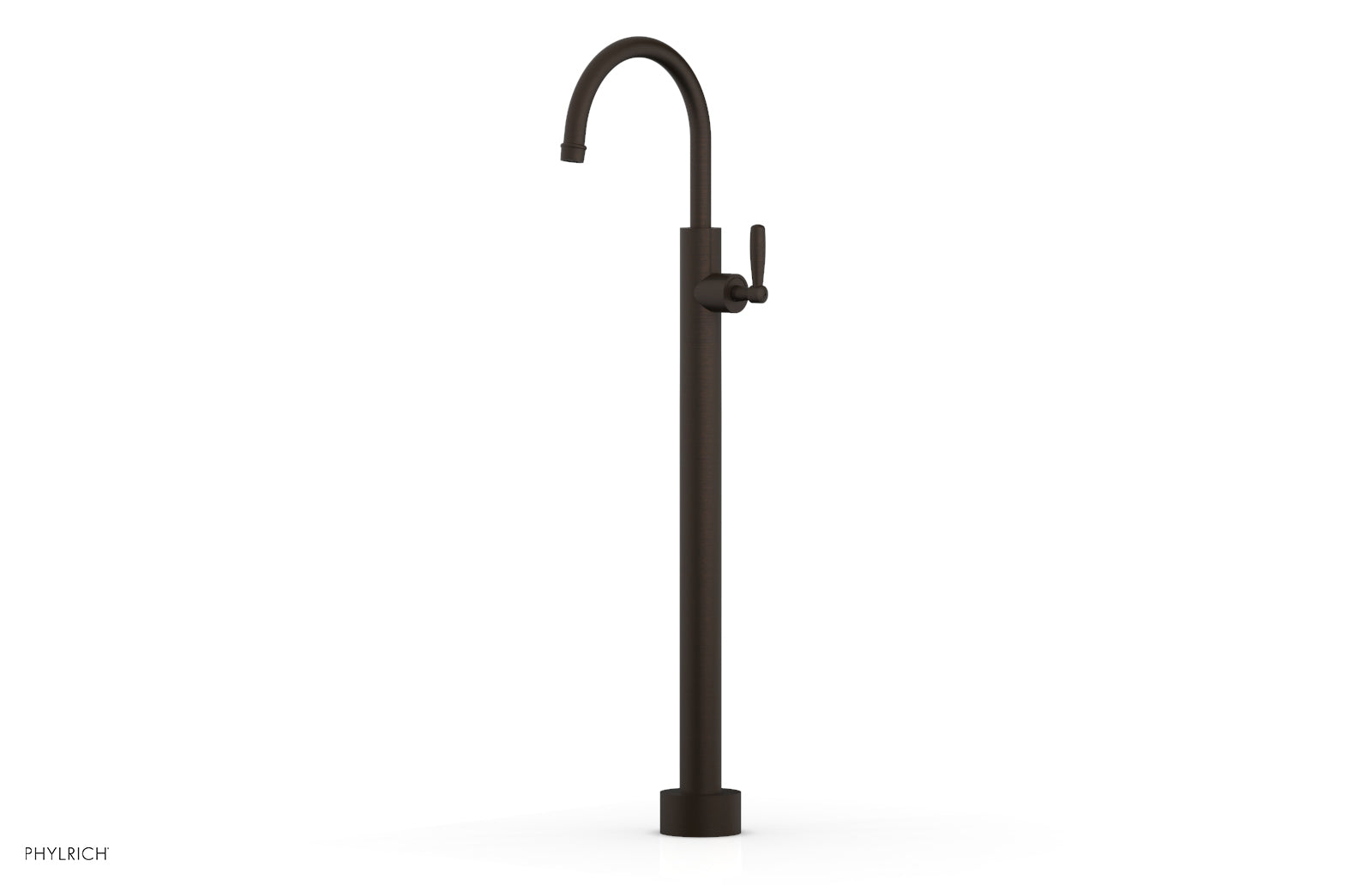 Phylrich WORKS Tall Floor Mount Tub Filler - Lever Handle