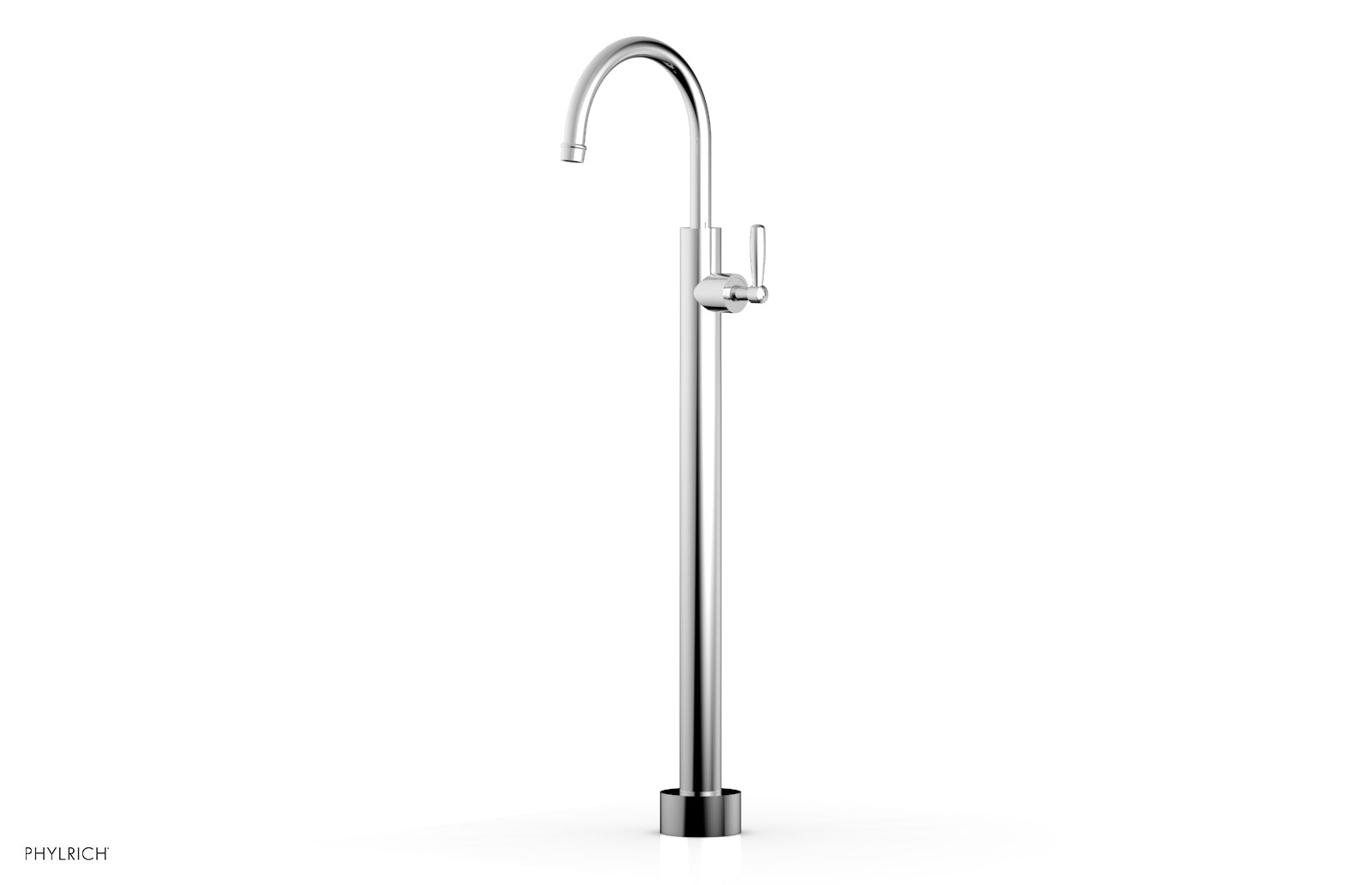 polished chrome tub filler