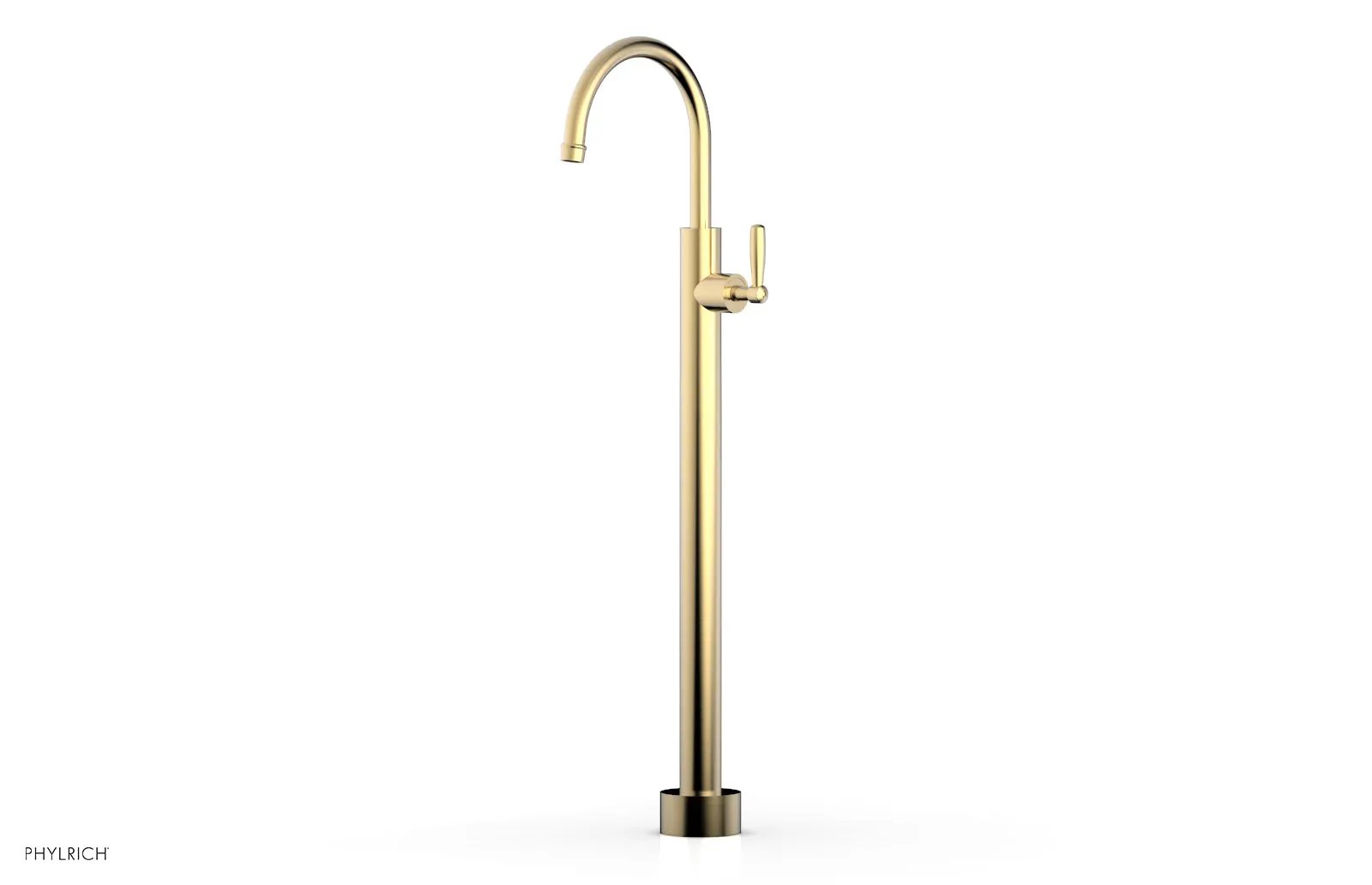 Phylrich WORKS Tall Floor Mount Tub Filler - Lever Handle by Phylrich