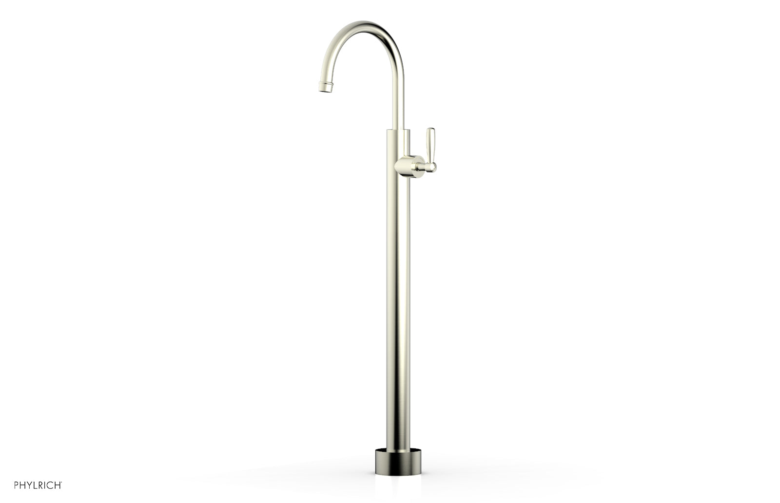 Phylrich WORKS Tall Floor Mount Tub Filler - Lever Handle