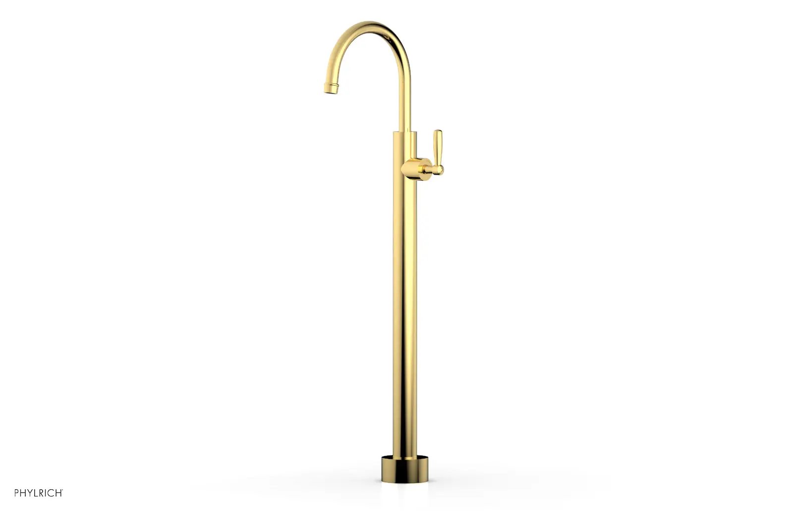 Phylrich WORKS Tall Floor Mount Tub Filler - Lever Handle by Phylrich