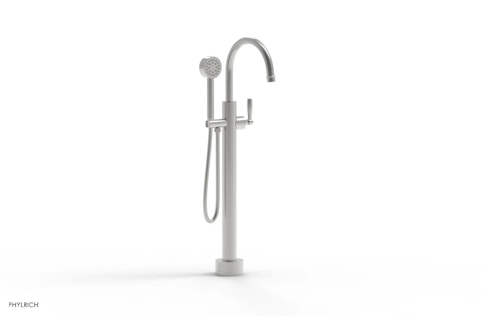 Phylrich WORKS Low Floor Mount Tub Filler - Lever Handle with Hand Shower by Phylrich