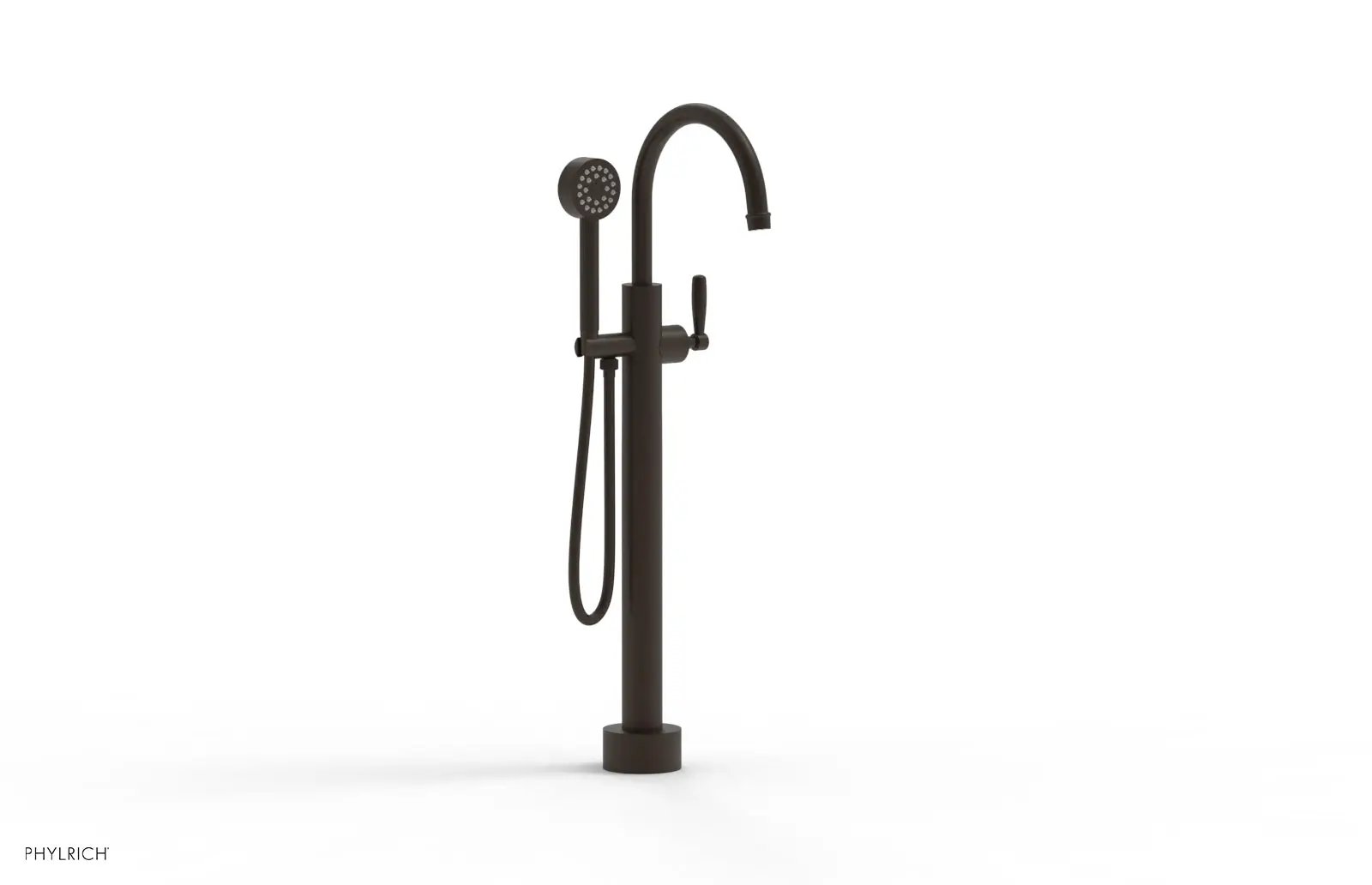 Phylrich WORKS Low Floor Mount Tub Filler - Lever Handle with Hand Shower by Phylrich