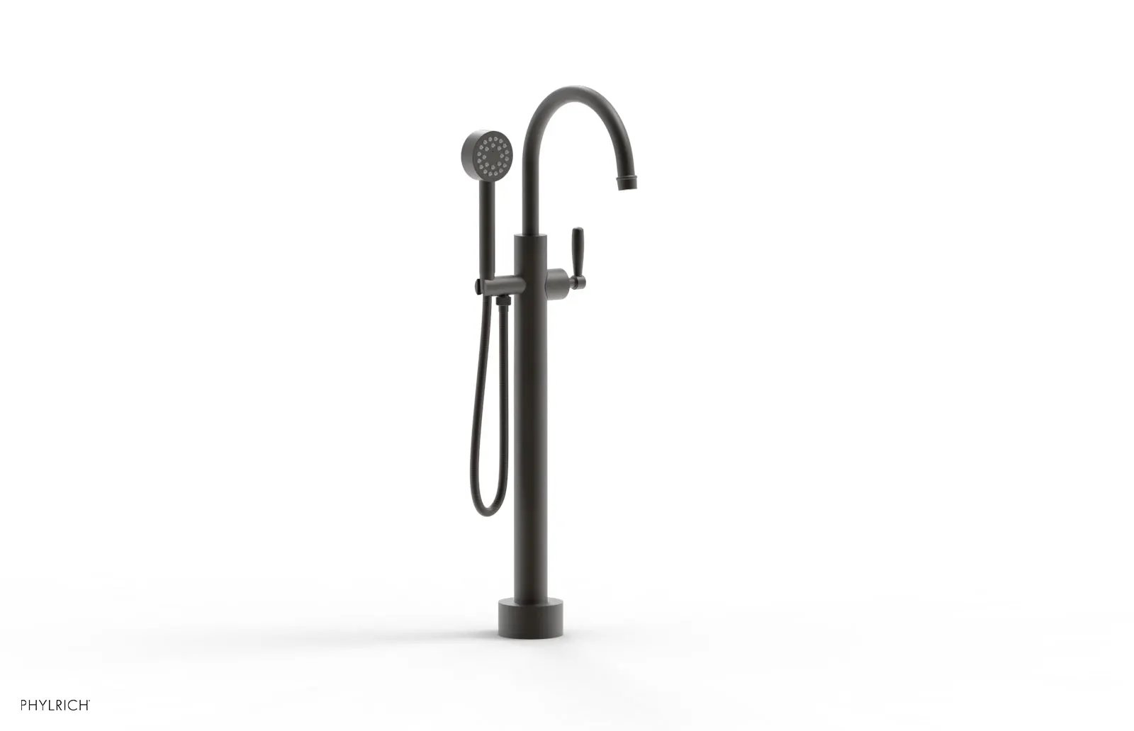 Phylrich WORKS Low Floor Mount Tub Filler - Lever Handle with Hand Shower by Phylrich