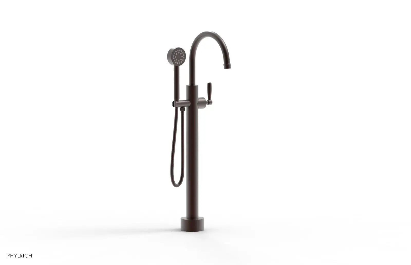 Phylrich WORKS Low Floor Mount Tub Filler - Lever Handle with Hand Shower by Phylrich