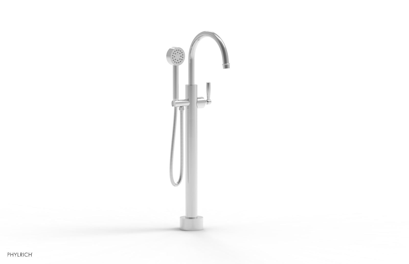 polished chrome tub filler