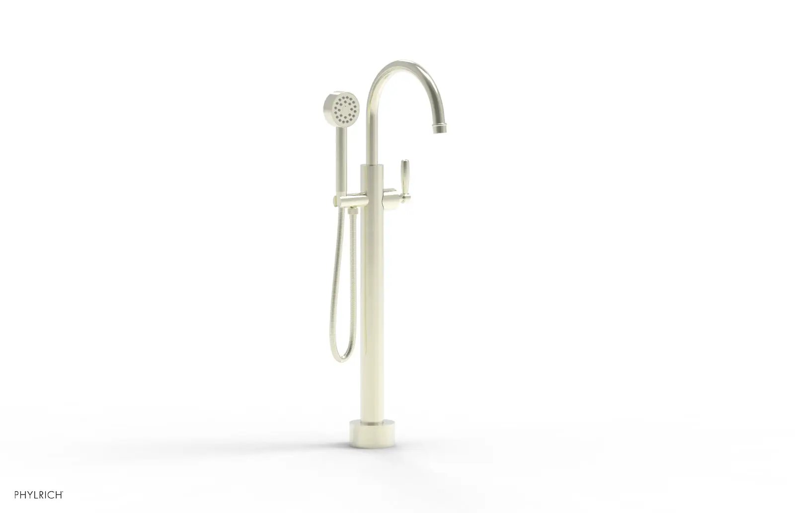 Phylrich WORKS Low Floor Mount Tub Filler - Lever Handle with Hand Shower by Phylrich