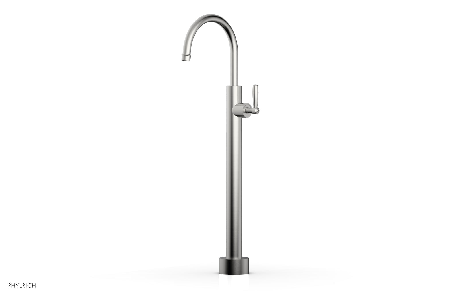 Phylrich WORKS Low Floor Mount Tub Filler - Lever Handle