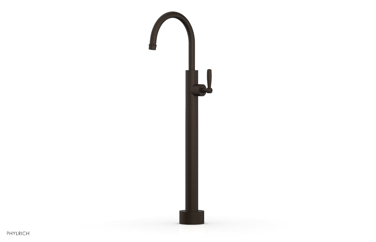 Phylrich WORKS Low Floor Mount Tub Filler - Lever Handle