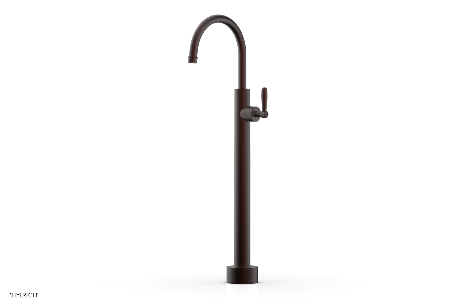 Phylrich WORKS Low Floor Mount Tub Filler - Lever Handle