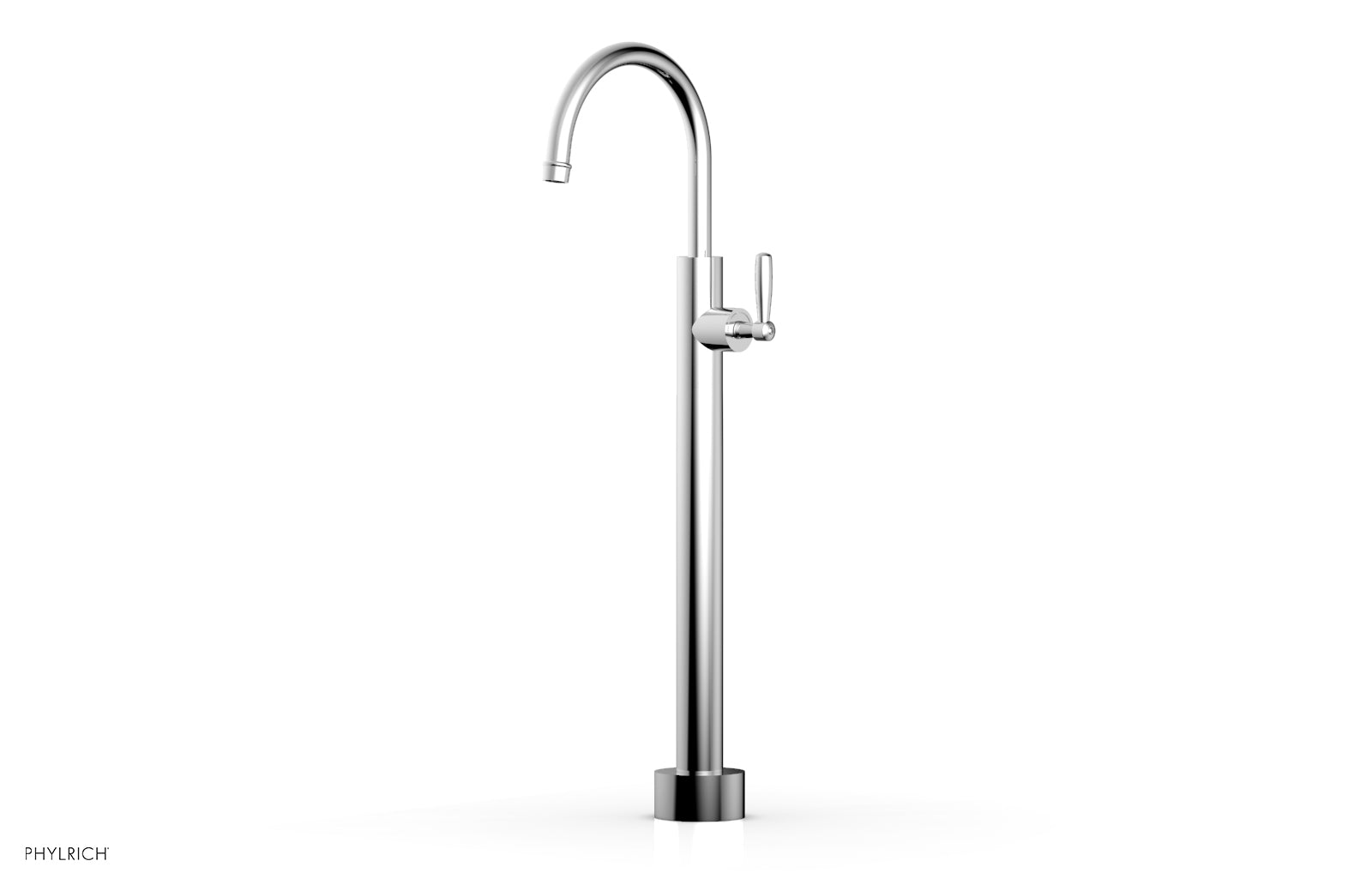 polished chrome tub filler