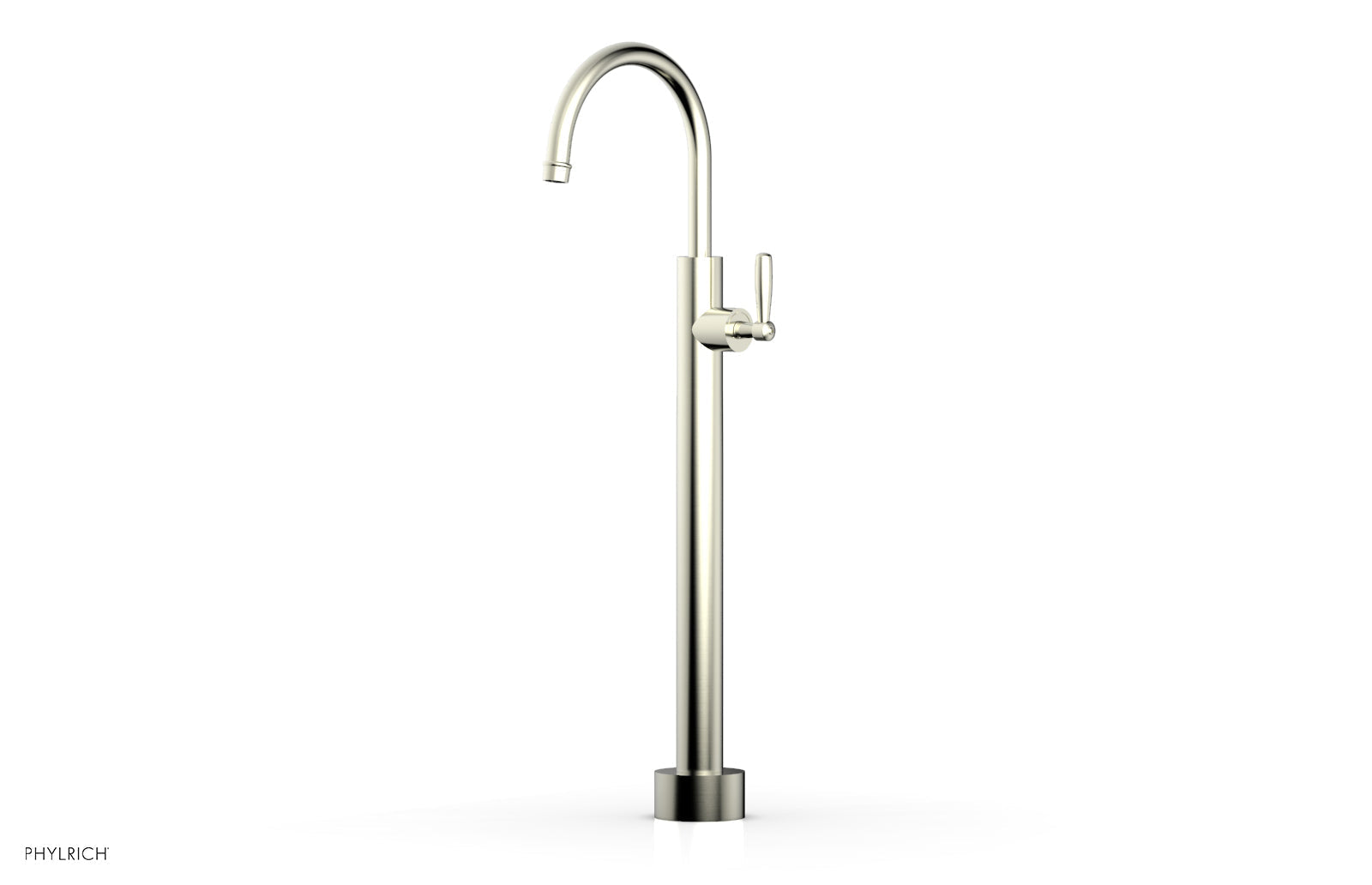 Phylrich WORKS Low Floor Mount Tub Filler - Lever Handle