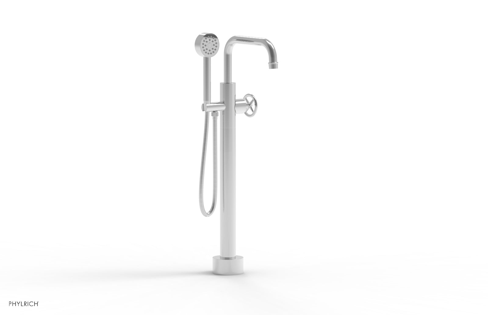 polished chrome tub filler