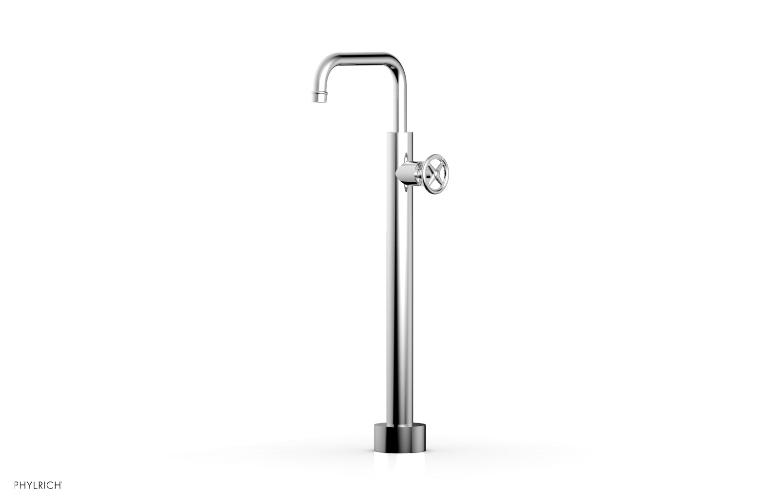 polished chrome tub filler