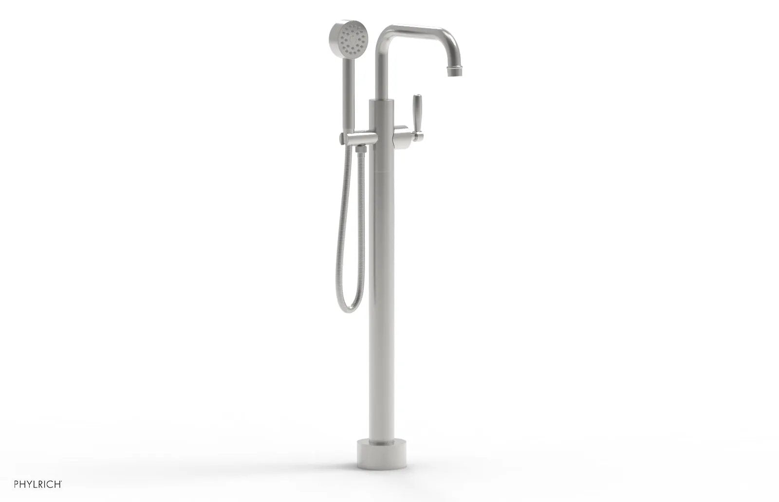 Phylrich WORKS Tall Floor Mount Tub Filler - Lever Handle with Hand Shower by Phylrich