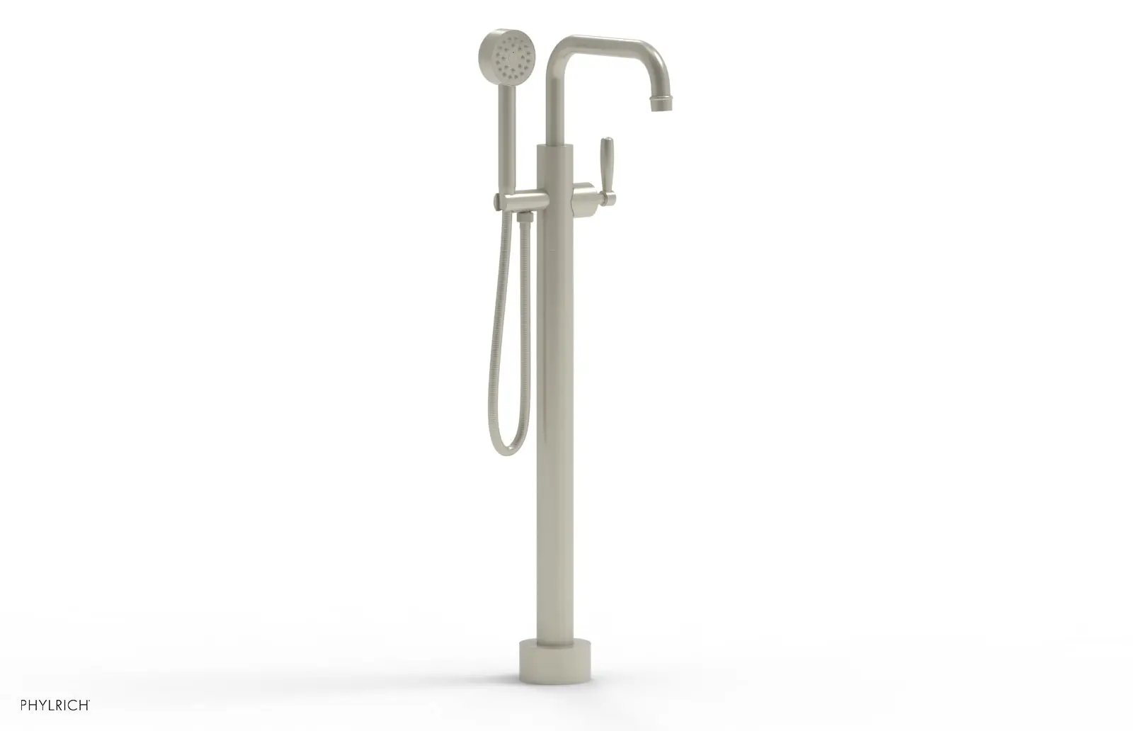 Phylrich WORKS Tall Floor Mount Tub Filler - Lever Handle with Hand Shower by Phylrich