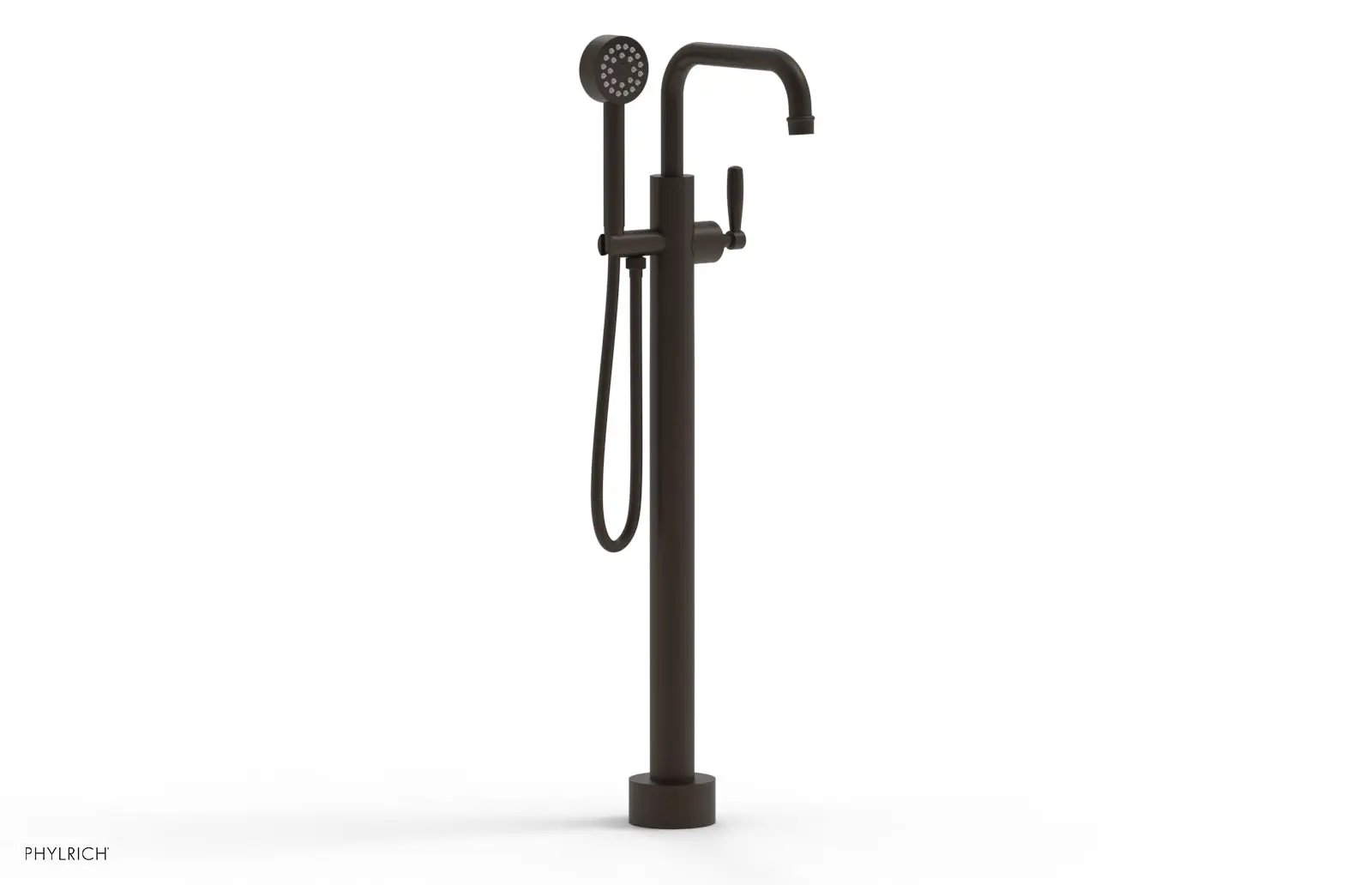 Phylrich WORKS Tall Floor Mount Tub Filler - Lever Handle with Hand Shower by Phylrich