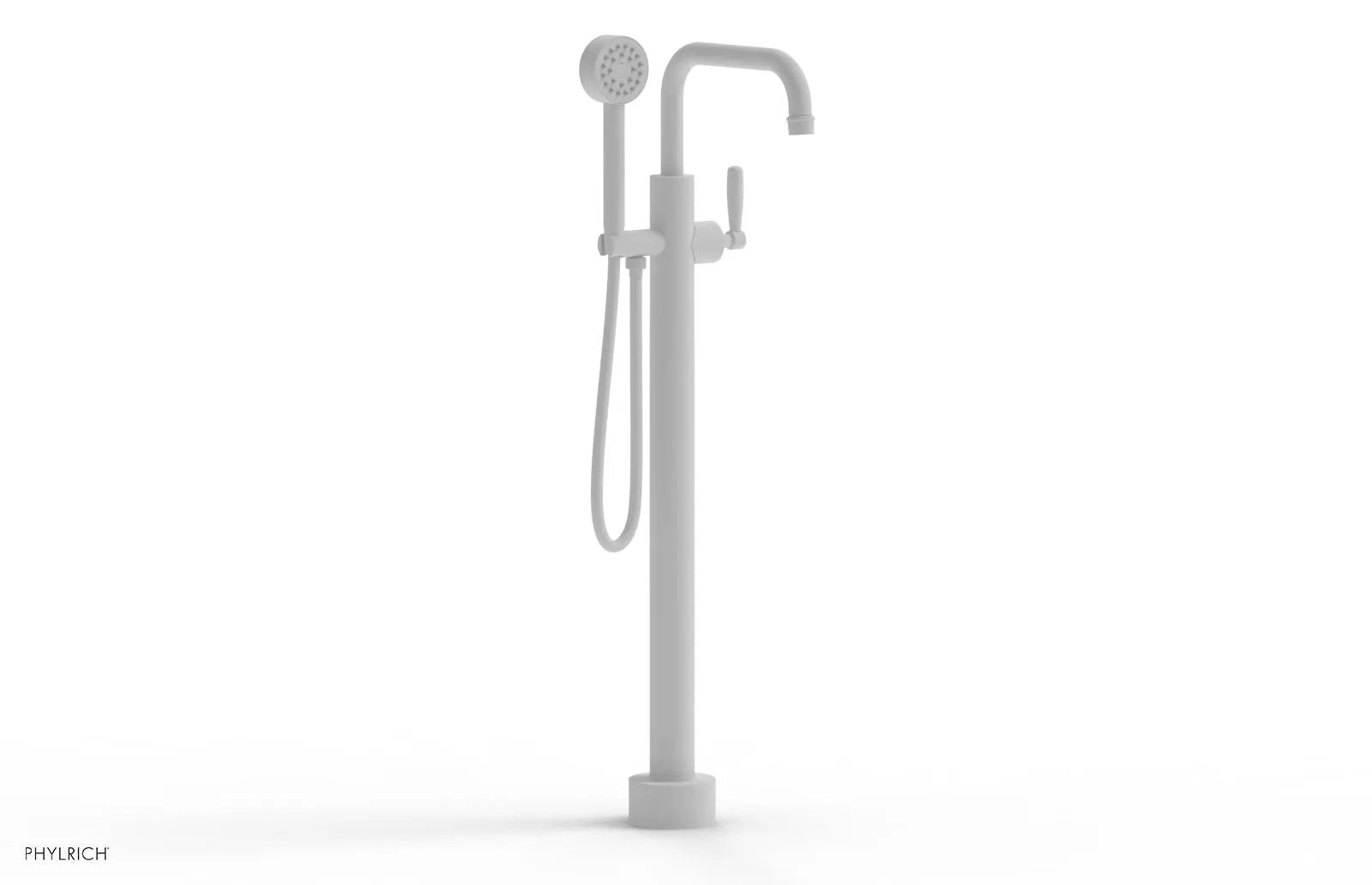 Phylrich WORKS Tall Floor Mount Tub Filler - Lever Handle with Hand Shower by Phylrich