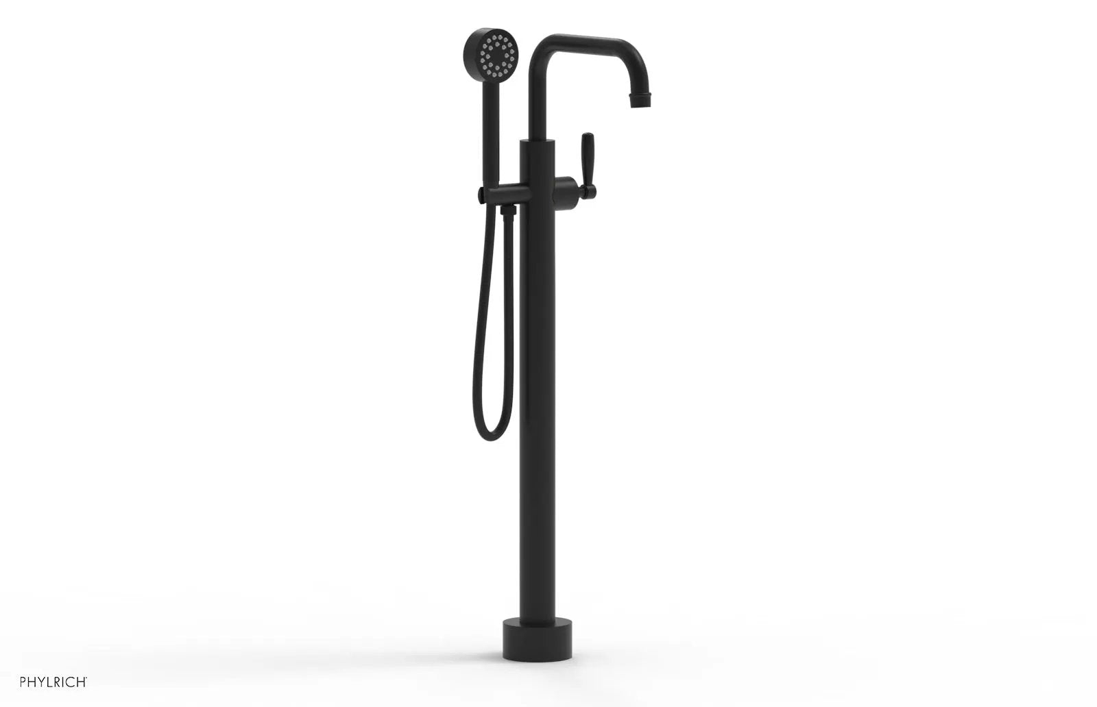 Phylrich WORKS Tall Floor Mount Tub Filler - Lever Handle with Hand Shower by Phylrich