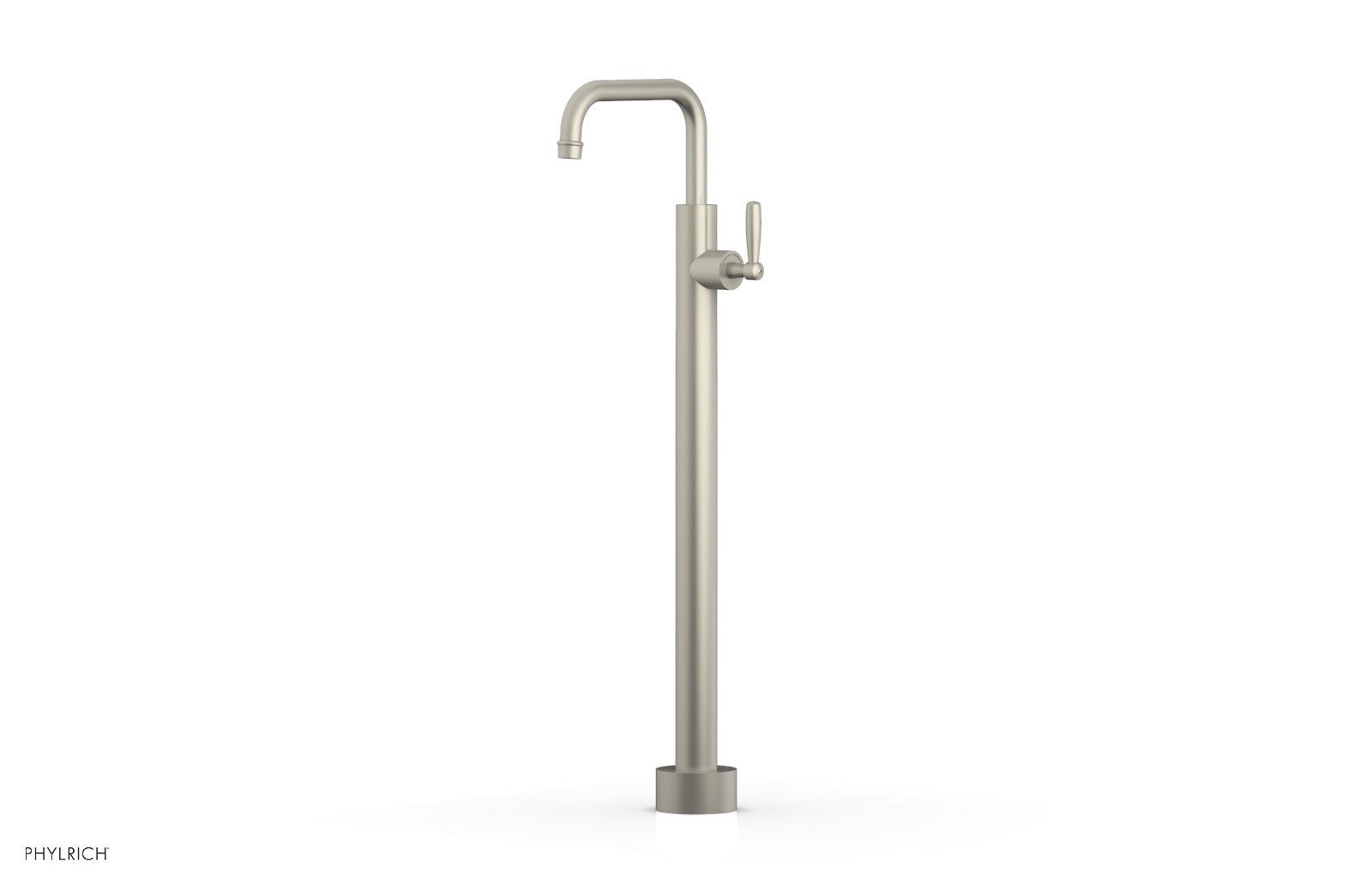 Phylrich WORKS Tall Floor Mount Tub Filler - Lever Handle