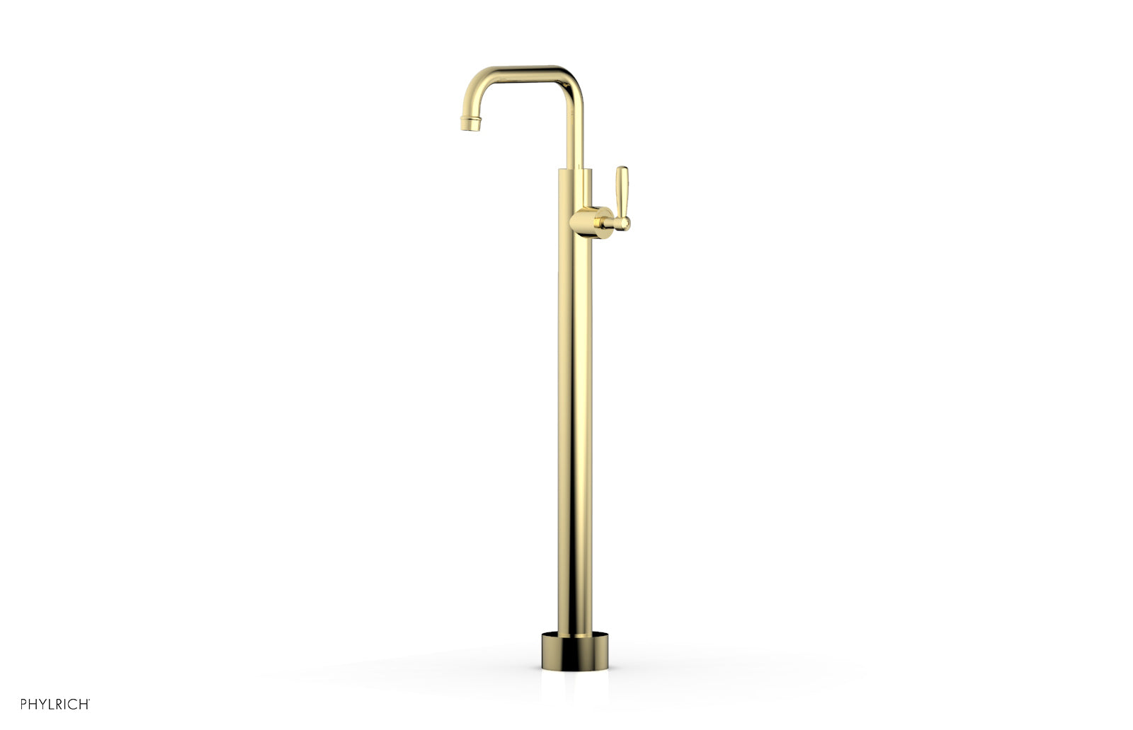 Phylrich WORKS Tall Floor Mount Tub Filler - Lever Handle