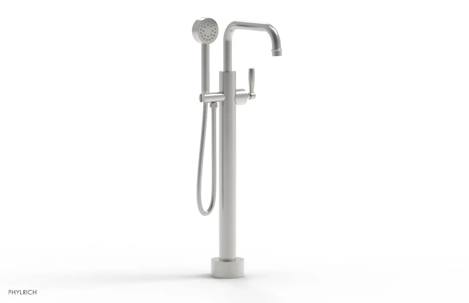 Phylrich WORKS Low Floor Mount Tub Filler - Lever Handle with Hand Shower by Phylrich