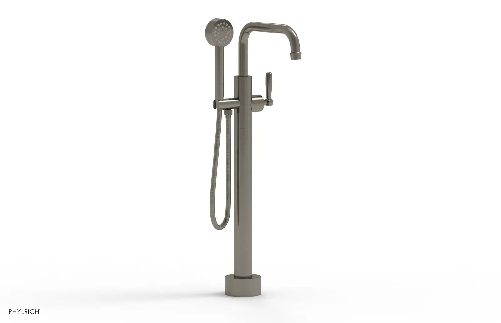 Phylrich WORKS Low Floor Mount Tub Filler - Lever Handle with Hand Shower by Phylrich