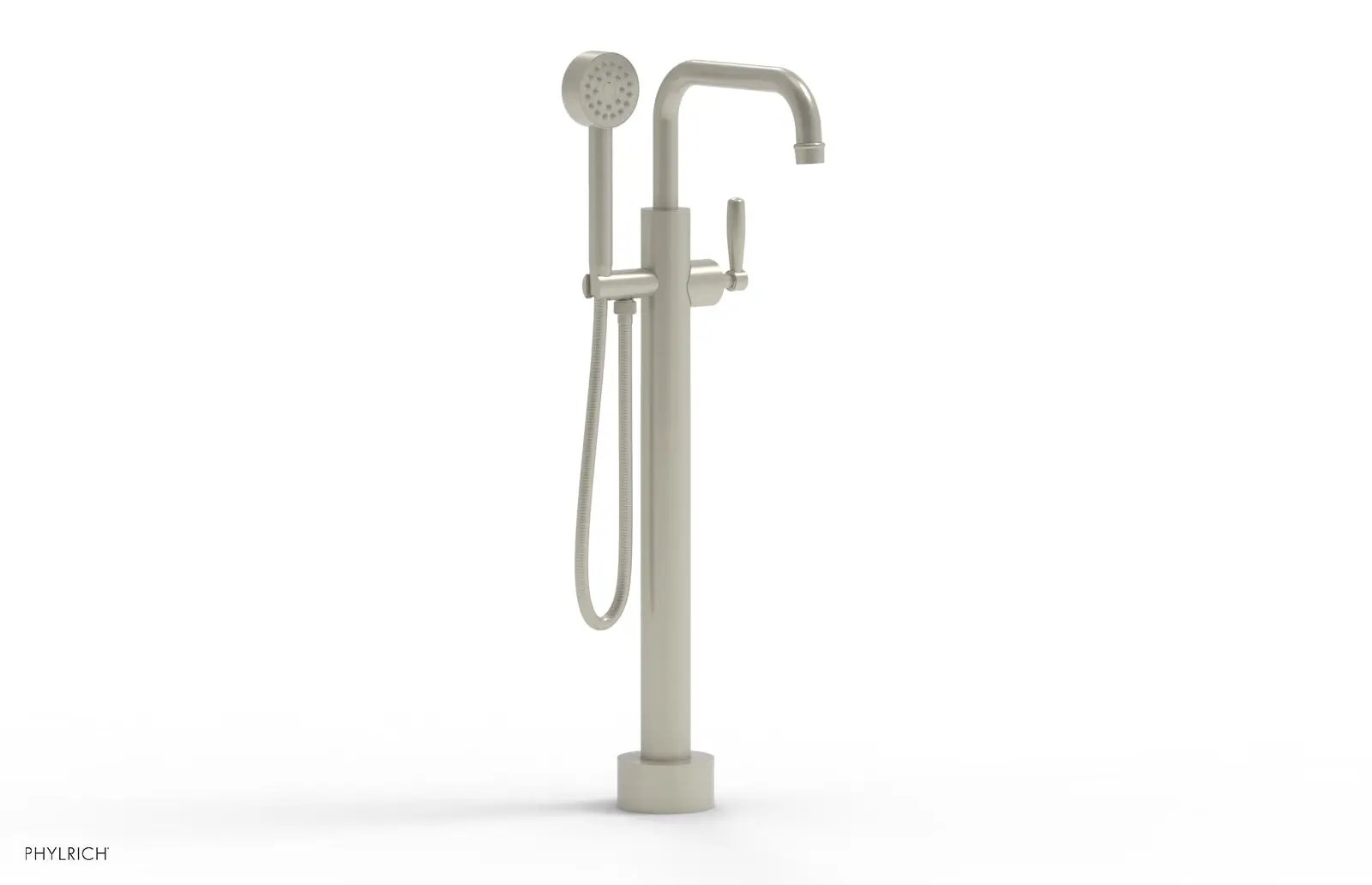 Phylrich WORKS Low Floor Mount Tub Filler - Lever Handle with Hand Shower by Phylrich