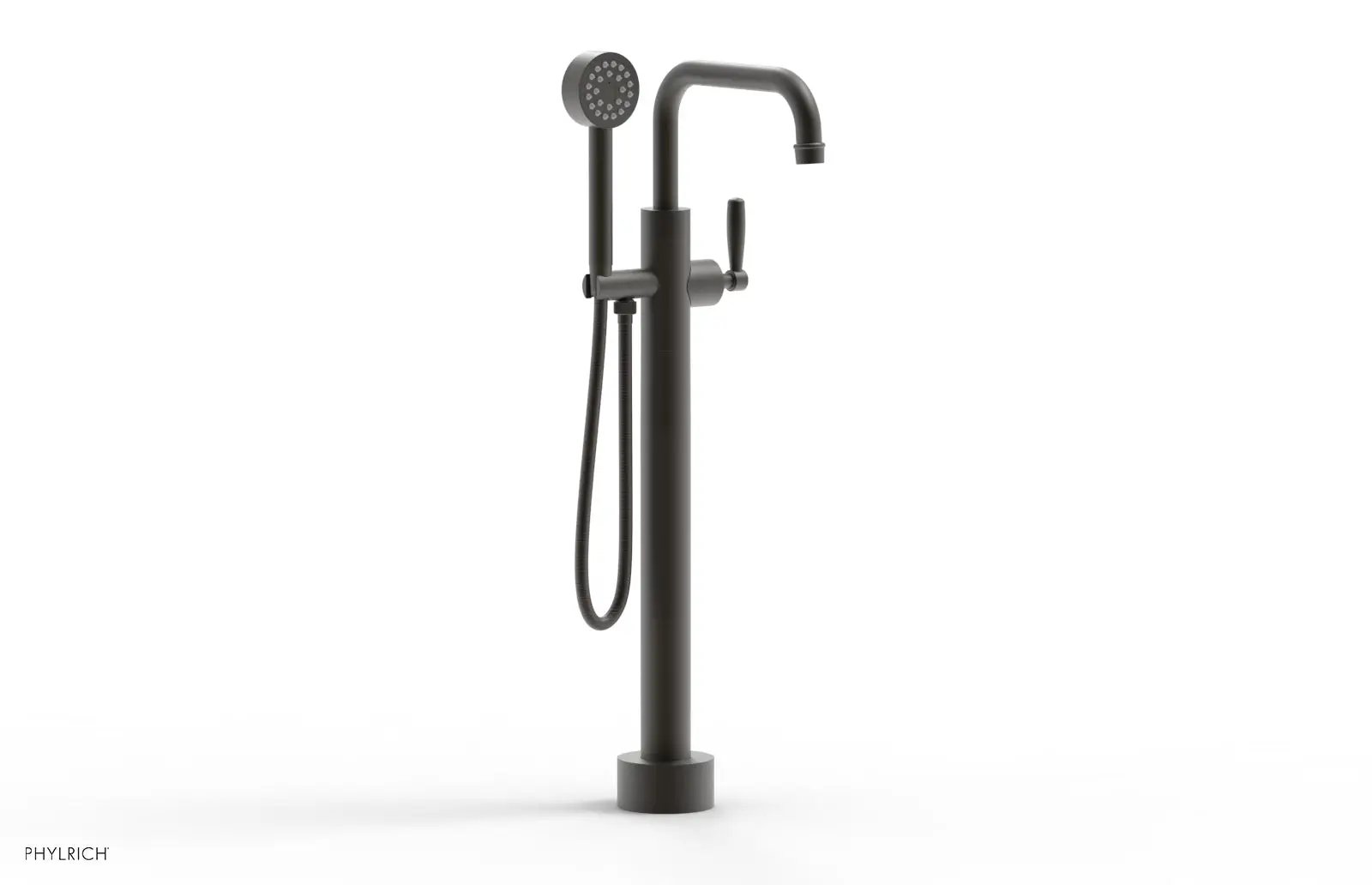 Phylrich WORKS Low Floor Mount Tub Filler - Lever Handle with Hand Shower by Phylrich