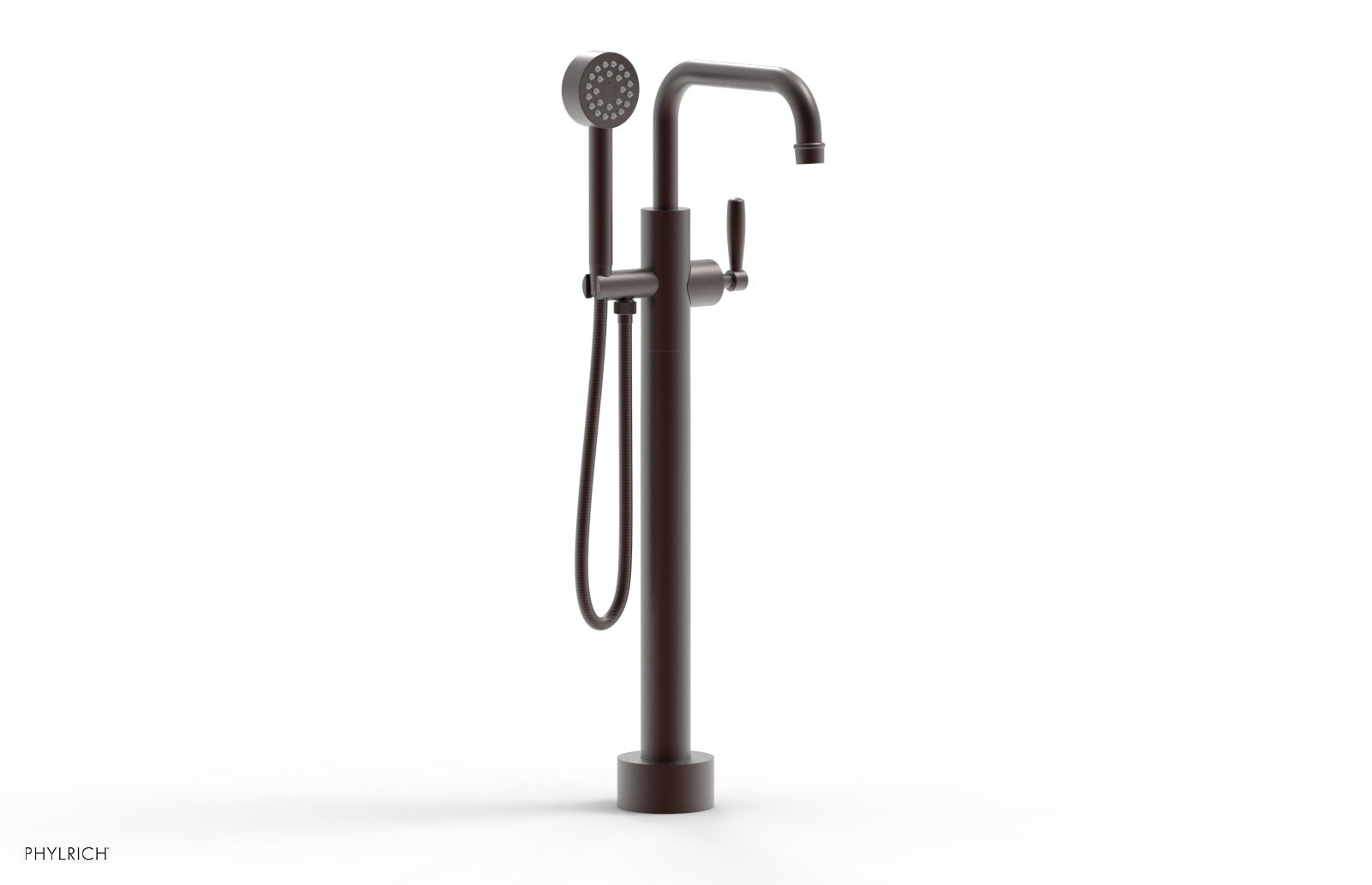 Phylrich WORKS Low Floor Mount Tub Filler - Lever Handle with Hand Shower by Phylrich