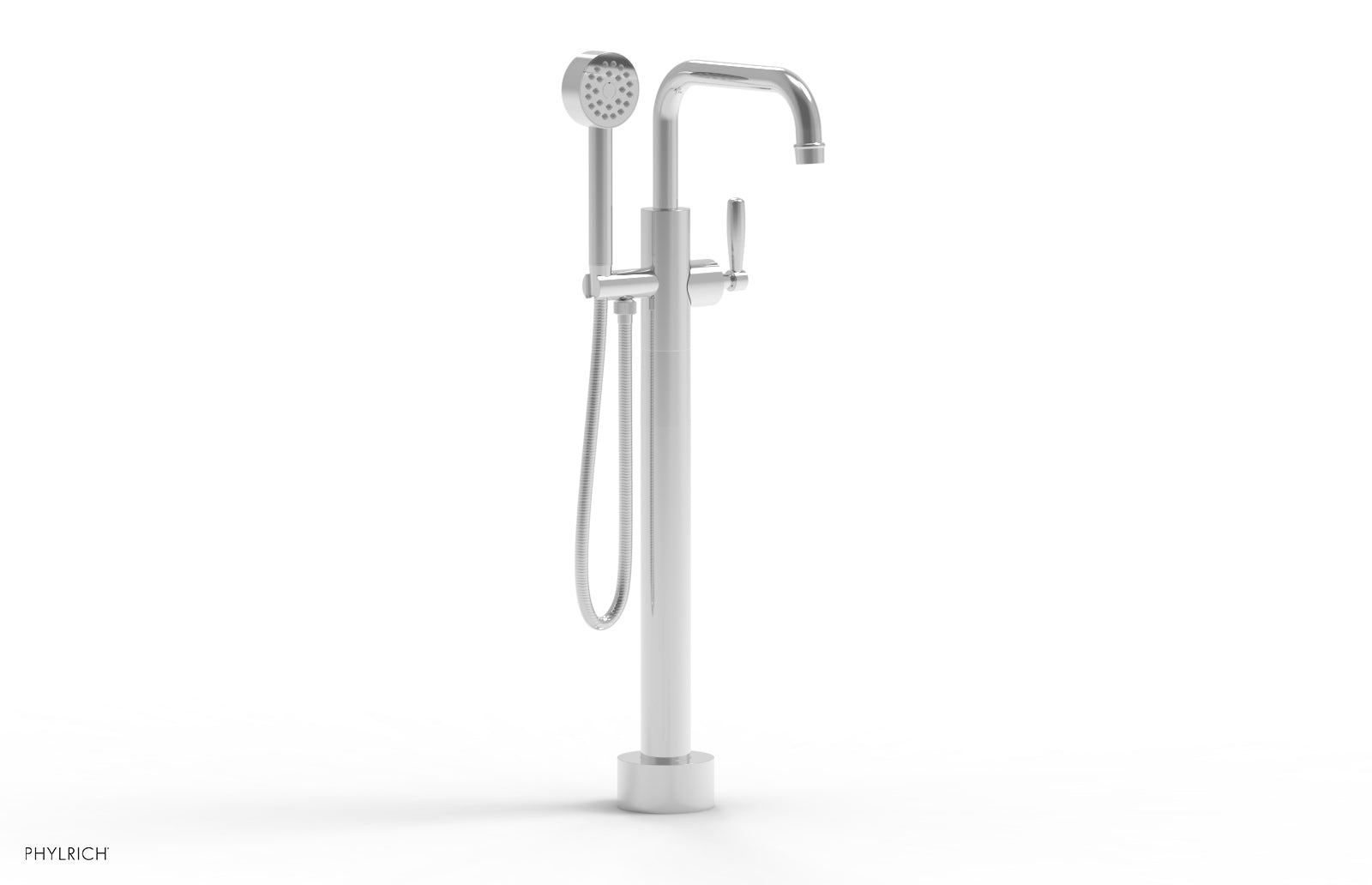 polished chrome tub filler