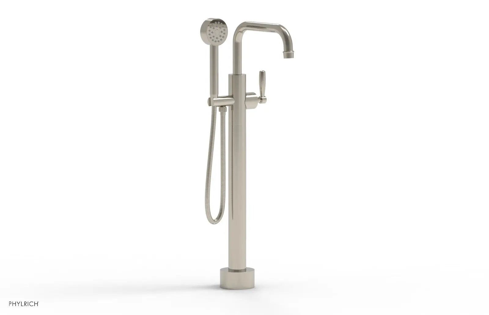 Phylrich WORKS Low Floor Mount Tub Filler - Lever Handle with Hand Shower by Phylrich