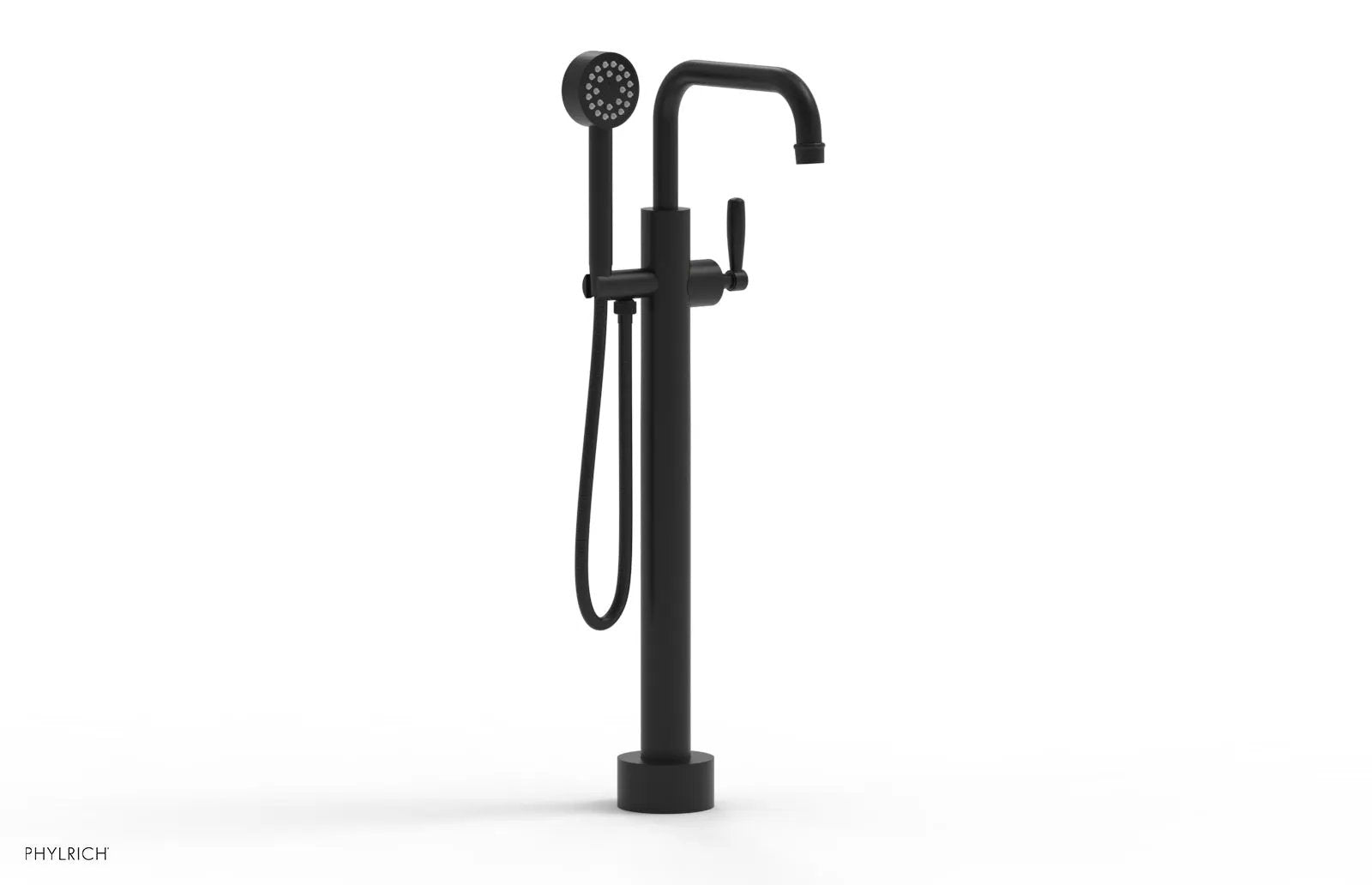 Phylrich WORKS Low Floor Mount Tub Filler - Lever Handle with Hand Shower by Phylrich